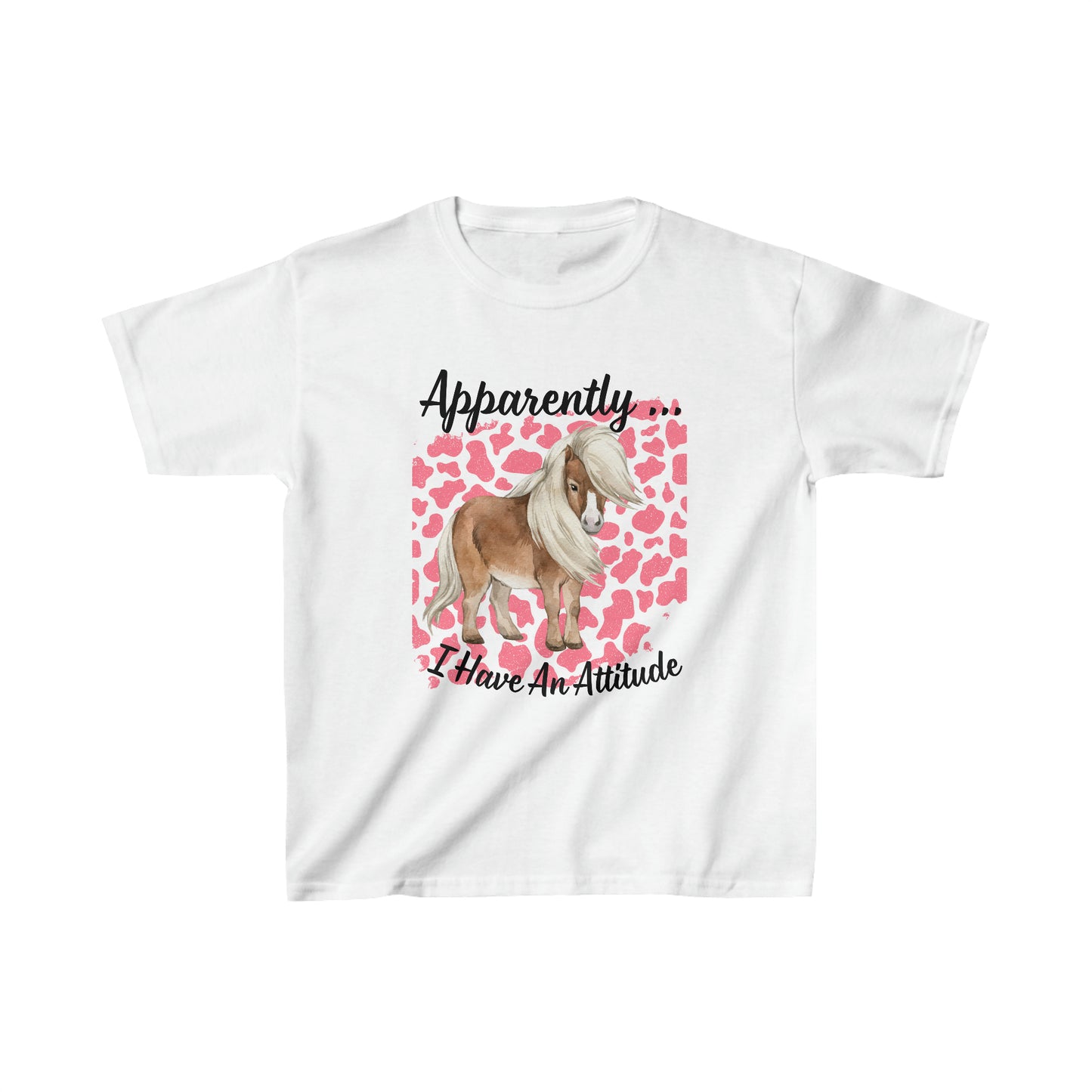 Apparently I Have An Attitude pony Kids Heavy Cotton™ Tee