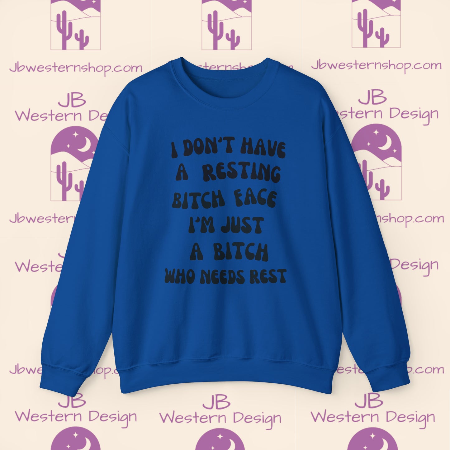 Resting Bitch Face Unisex Heavy Blend™ Crewneck Sweatshirt