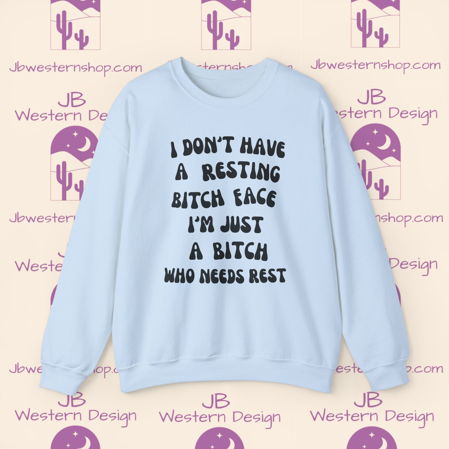 Resting Bitch Face Unisex Heavy Blend™ Crewneck Sweatshirt