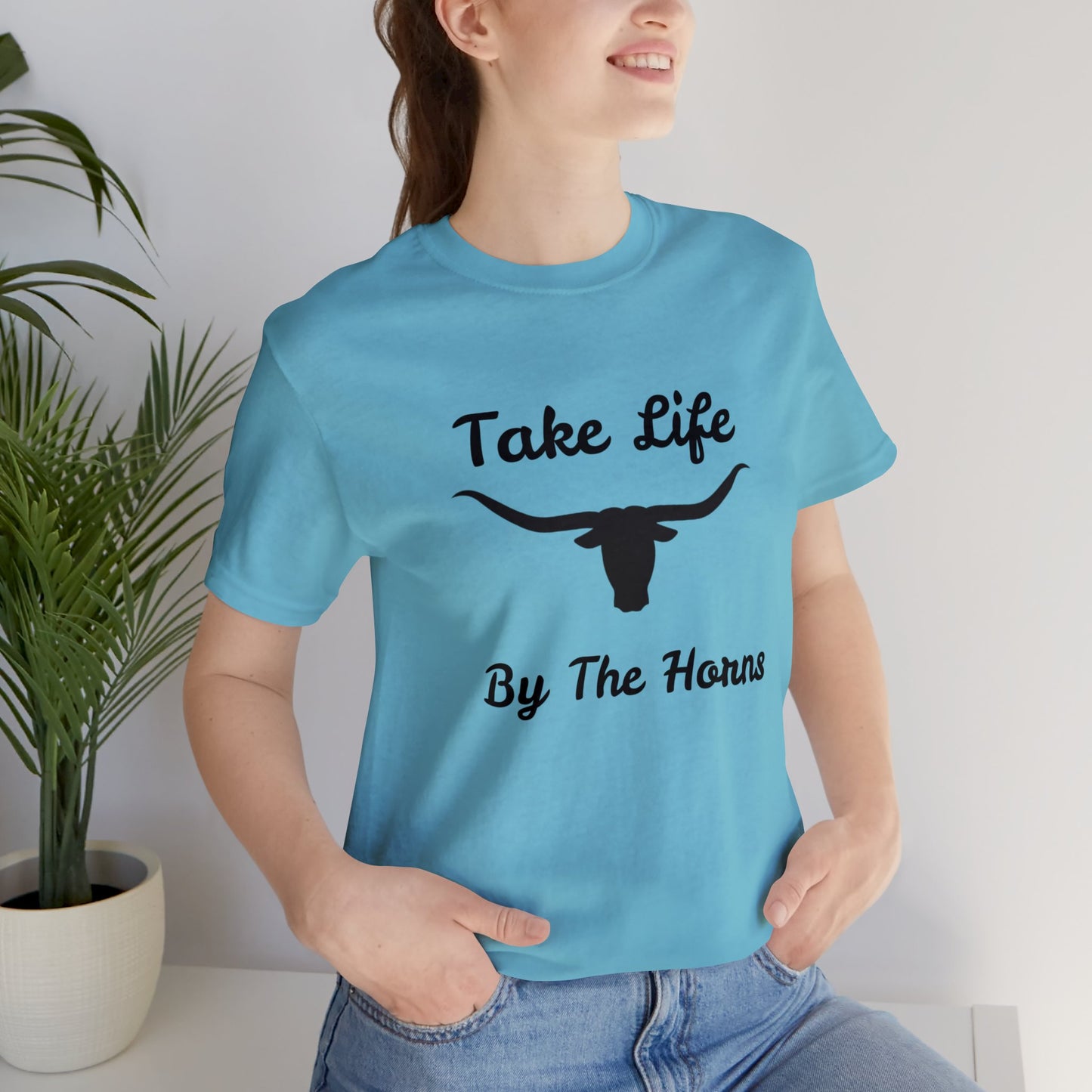 Take Life By The Horns   Unisex Jersey Short Sleeve Tee