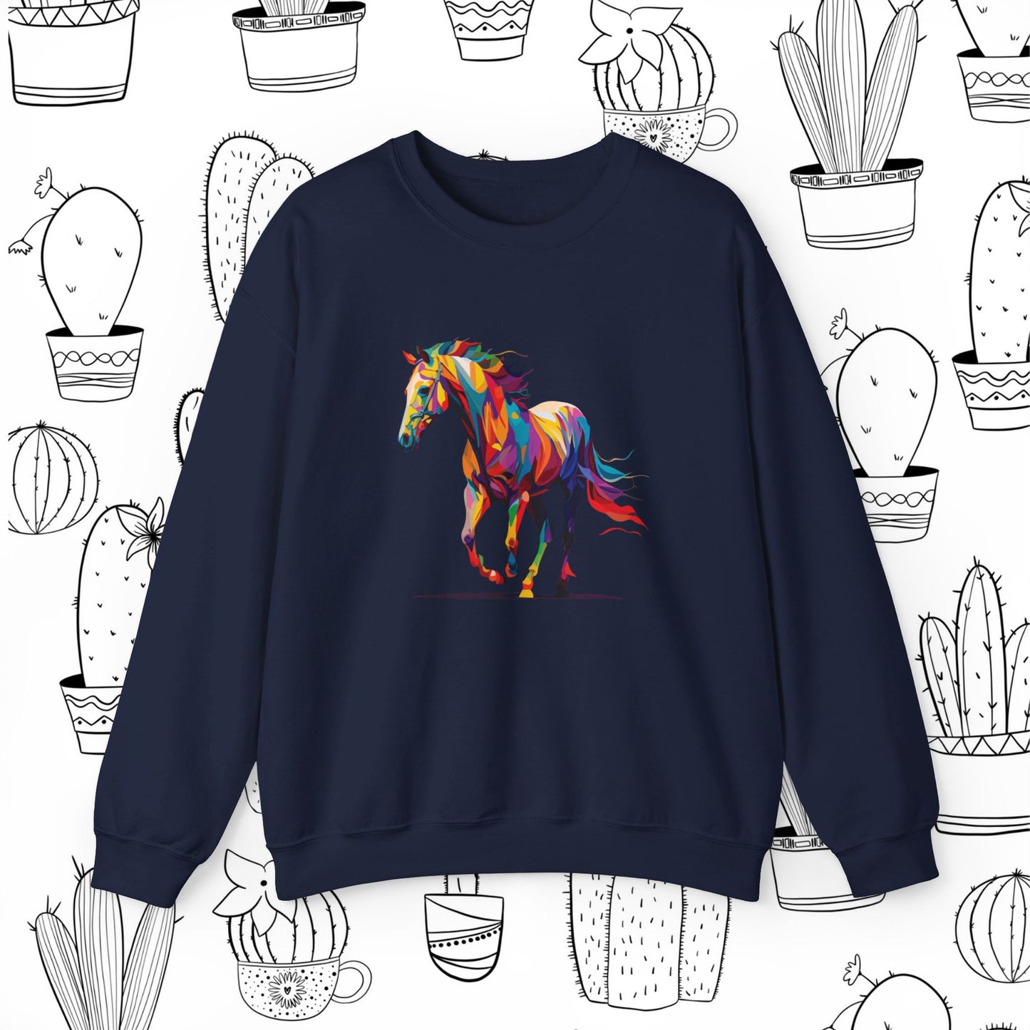 Neon Horse Crewneck Sweatshirt