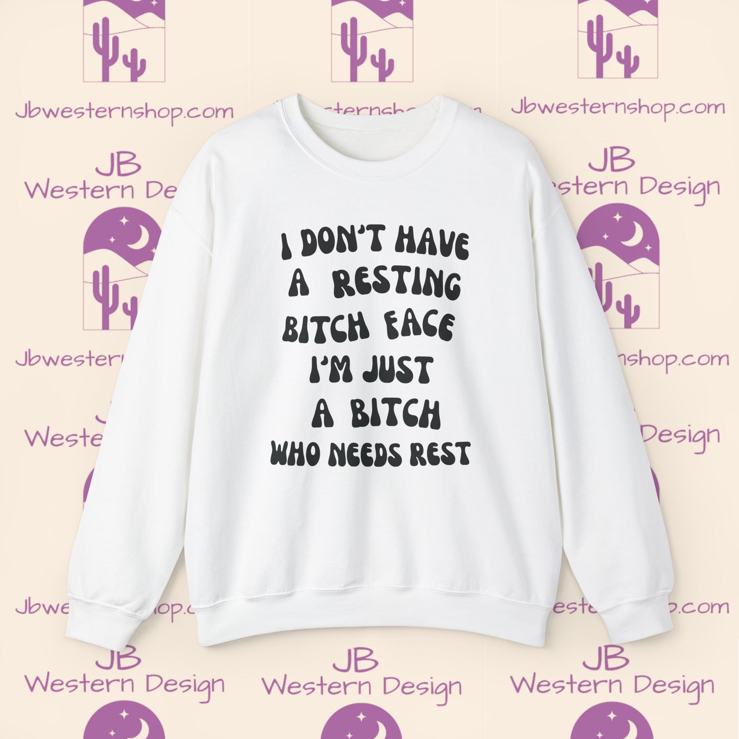 Resting Bitch Face Unisex Heavy Blend™ Crewneck Sweatshirt