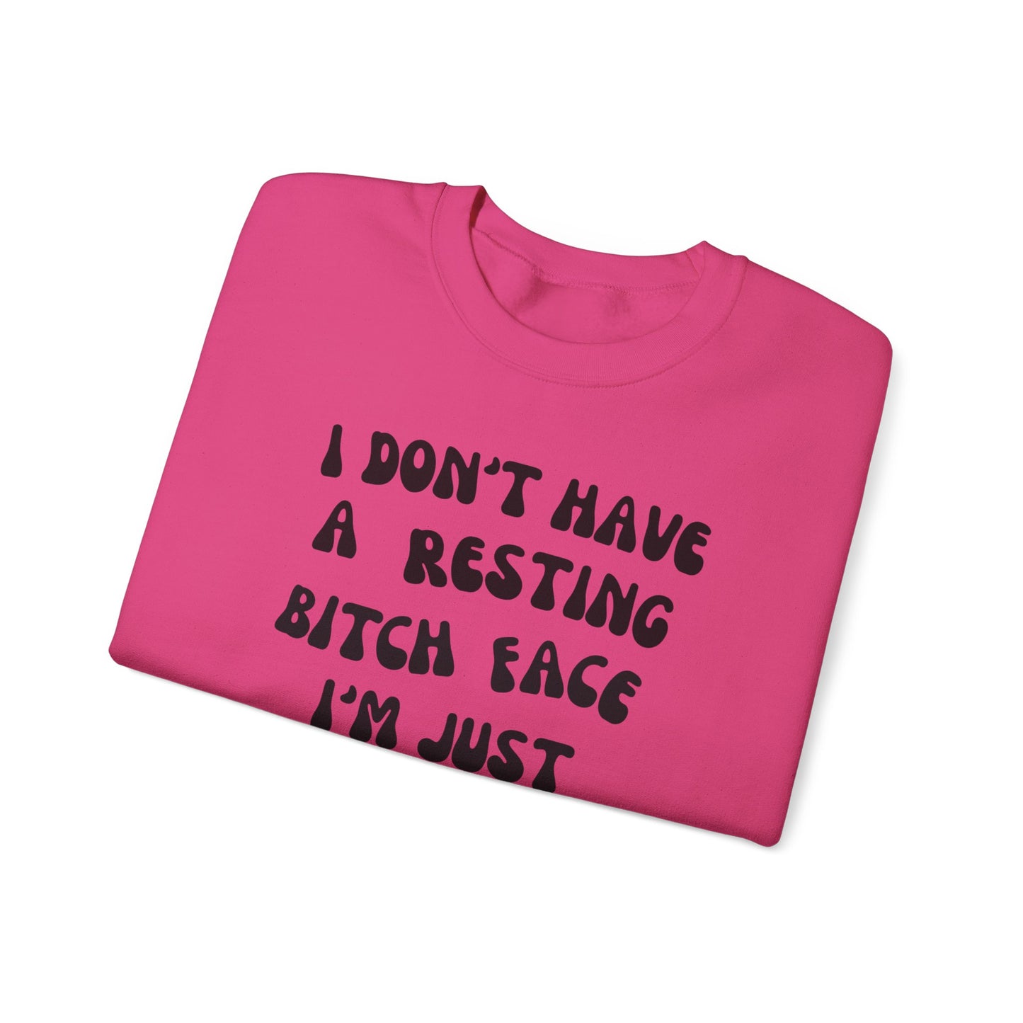 Resting Bitch Face Unisex Heavy Blend™ Crewneck Sweatshirt