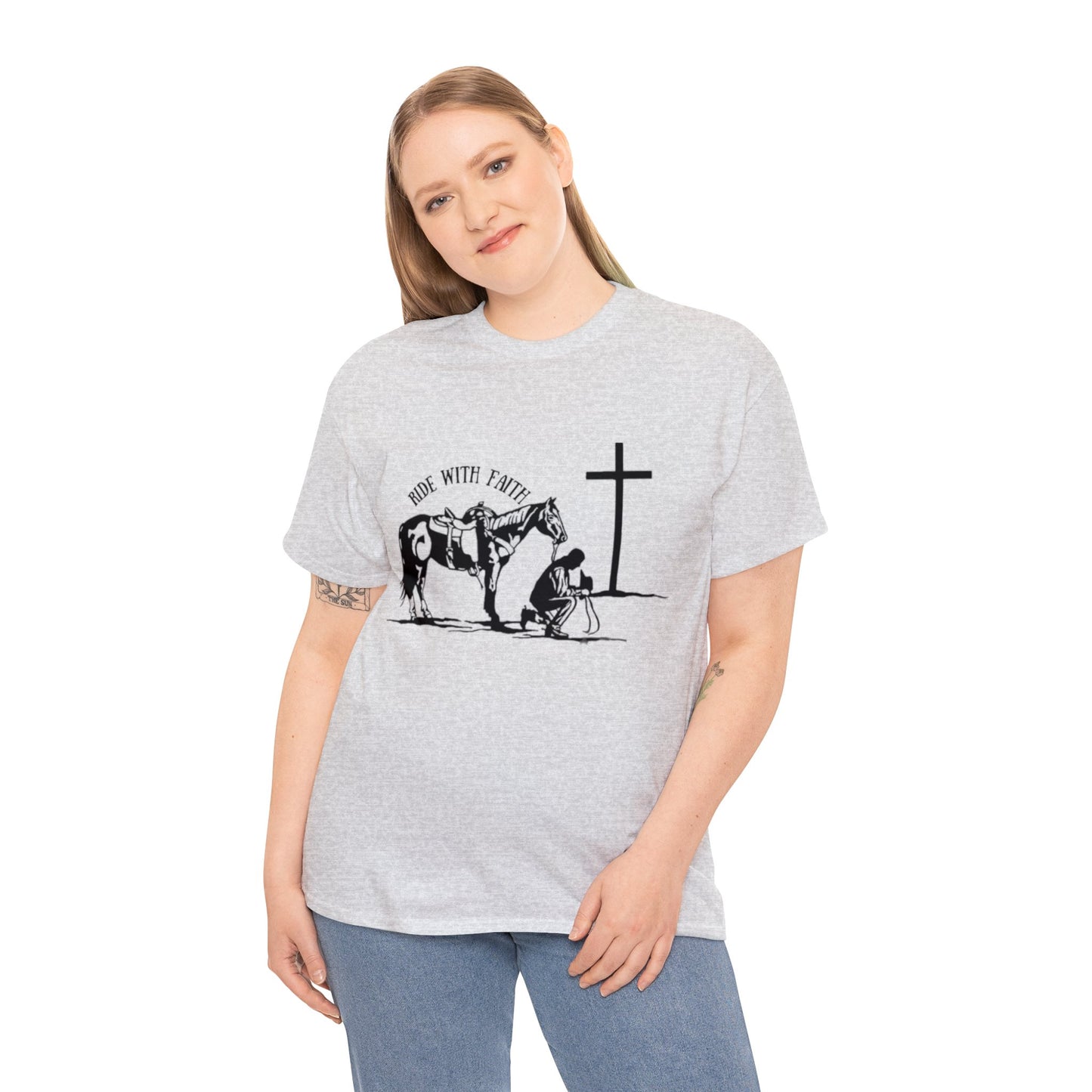 Ride With Faith  Unisex Heavy Cotton Tee