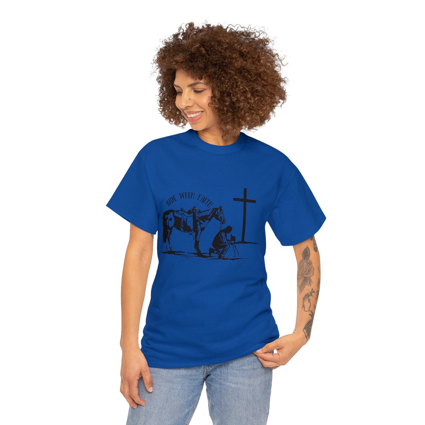 Ride With Faith  Unisex Heavy Cotton Tee