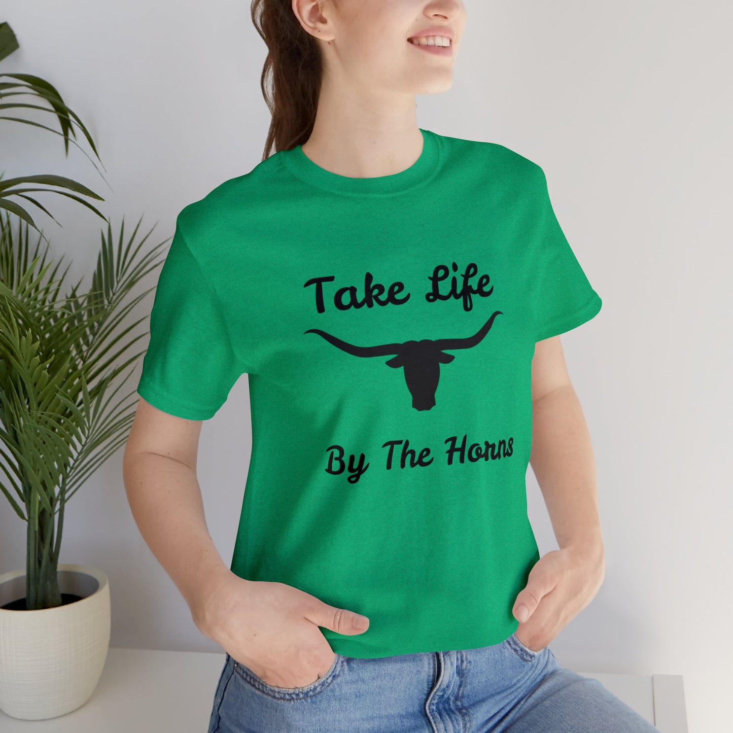 Take Life By The Horns   Unisex Jersey Short Sleeve Tee