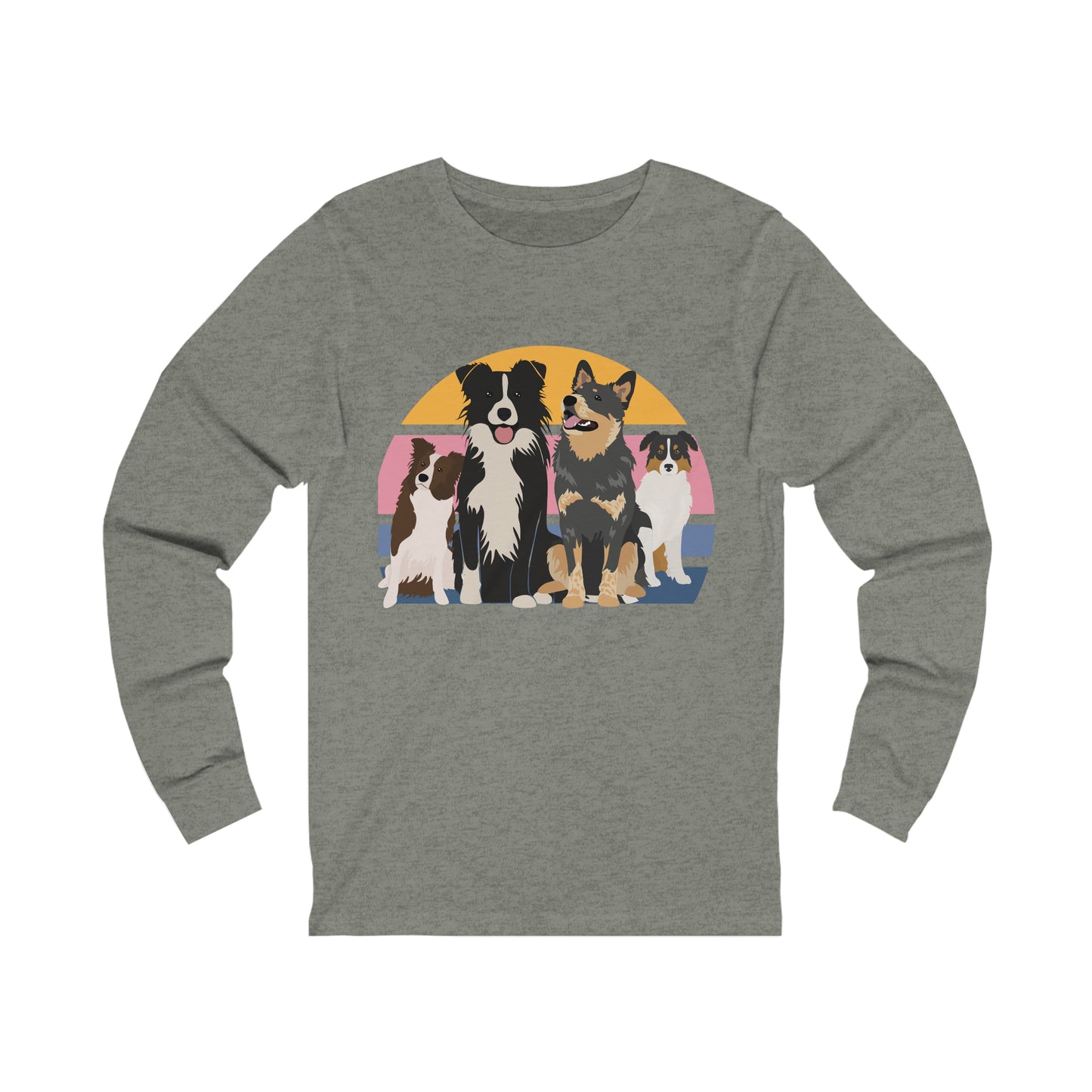 Cow Dogs Unisex Jersey Long Sleeve Tee