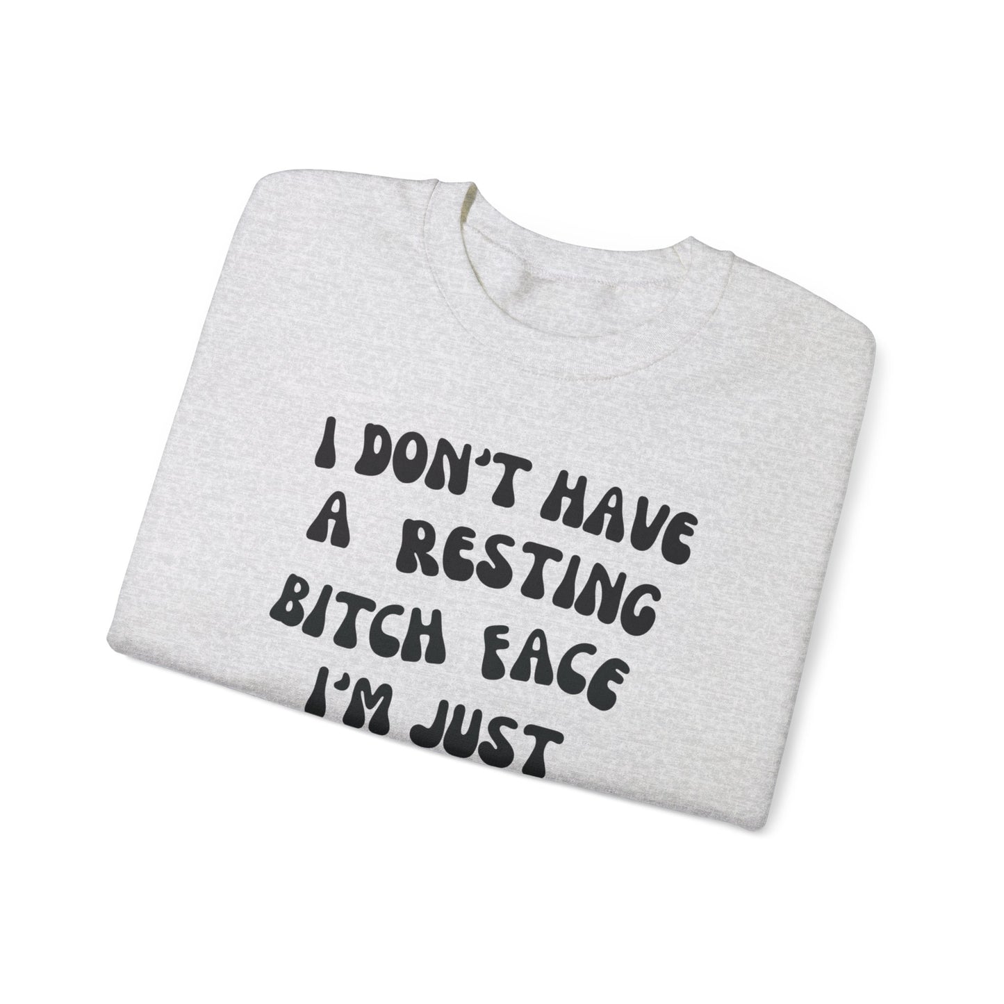 Resting Bitch Face Unisex Heavy Blend™ Crewneck Sweatshirt