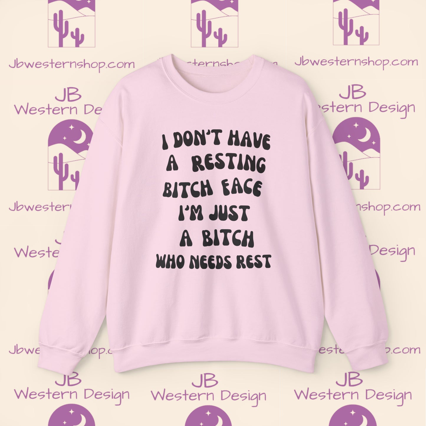 Resting Bitch Face Unisex Heavy Blend™ Crewneck Sweatshirt