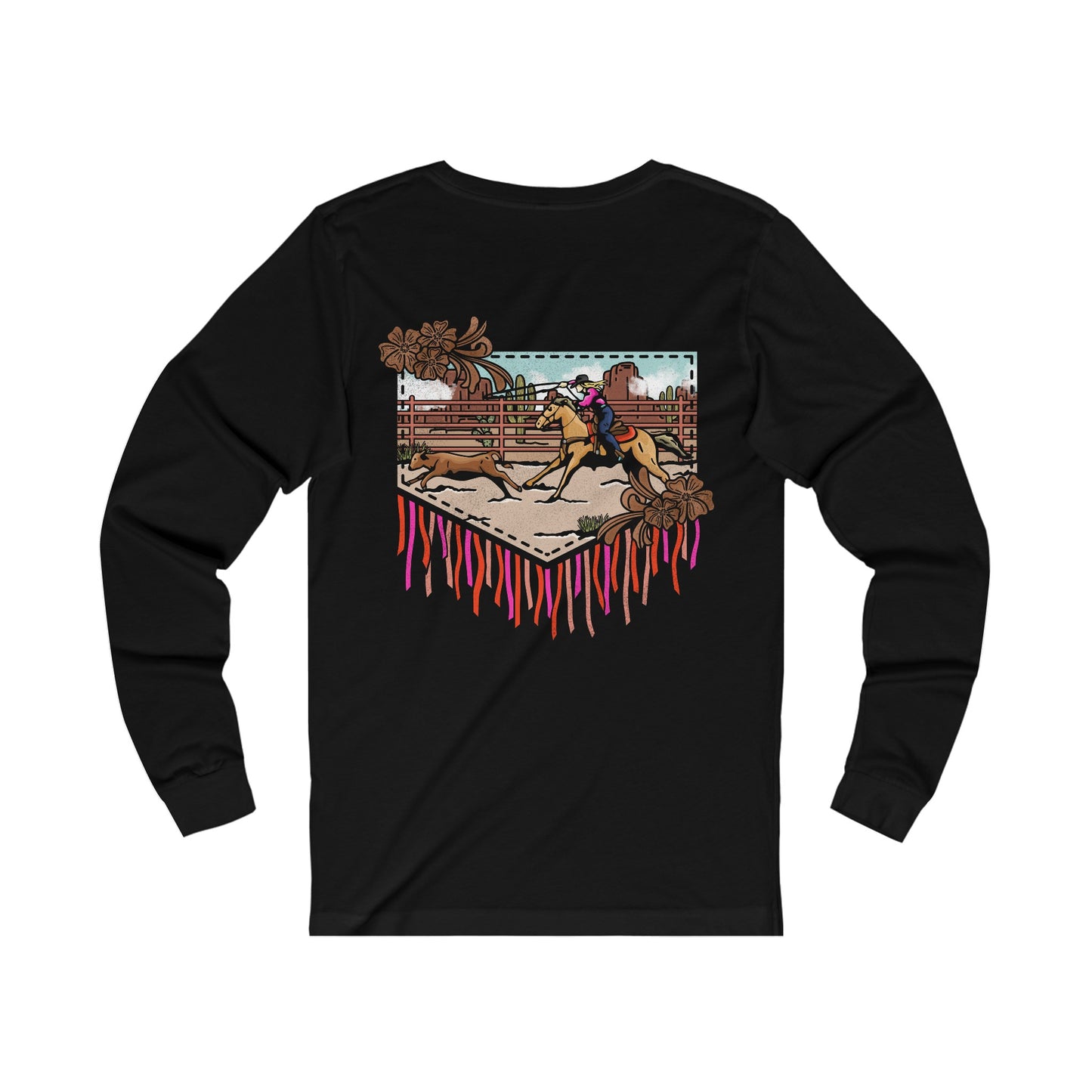 Pocket Breakaway Roper Unisex Jersey Long Sleeve Tee cowgirl cowboy western