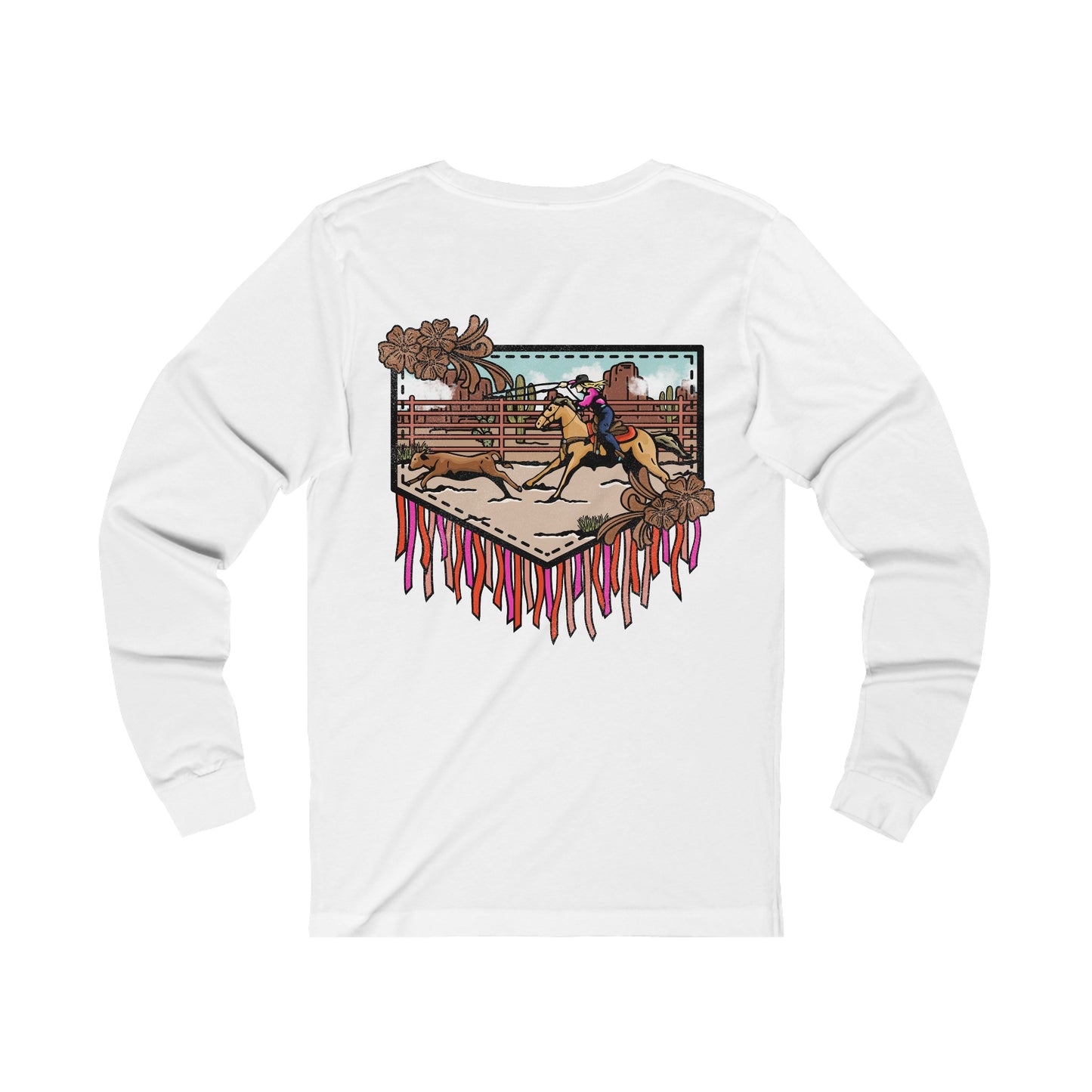 Pocket Breakaway Roper Unisex Jersey Long Sleeve Tee cowgirl cowboy western