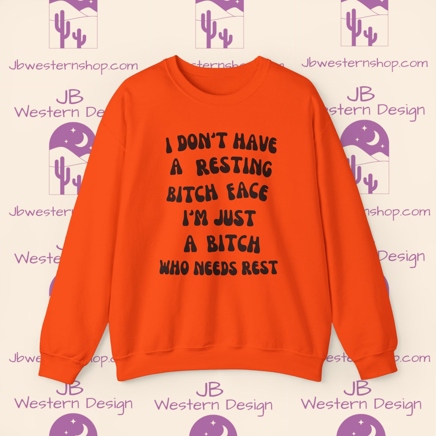 Resting Bitch Face Unisex Heavy Blend™ Crewneck Sweatshirt