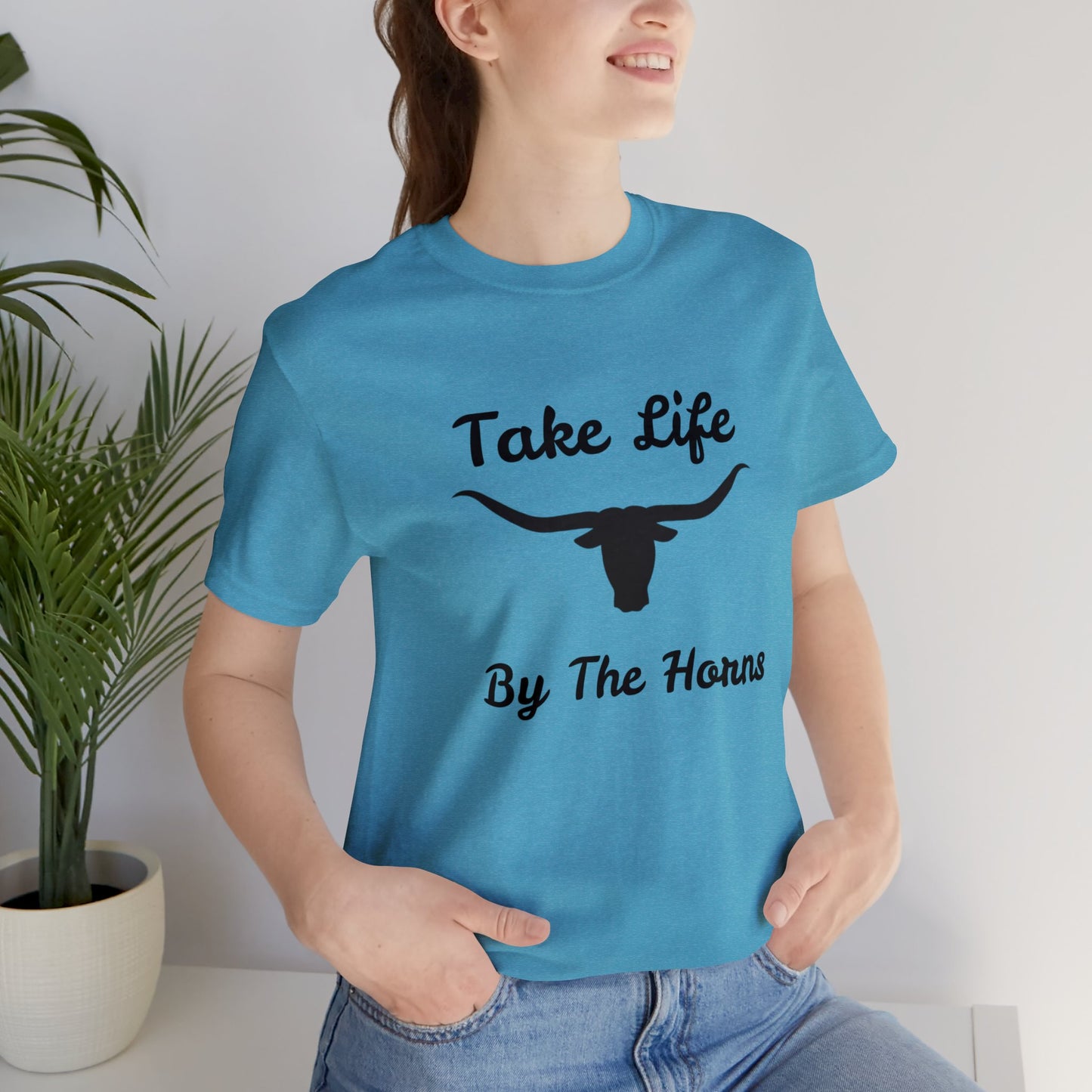 Take Life By The Horns   Unisex Jersey Short Sleeve Tee