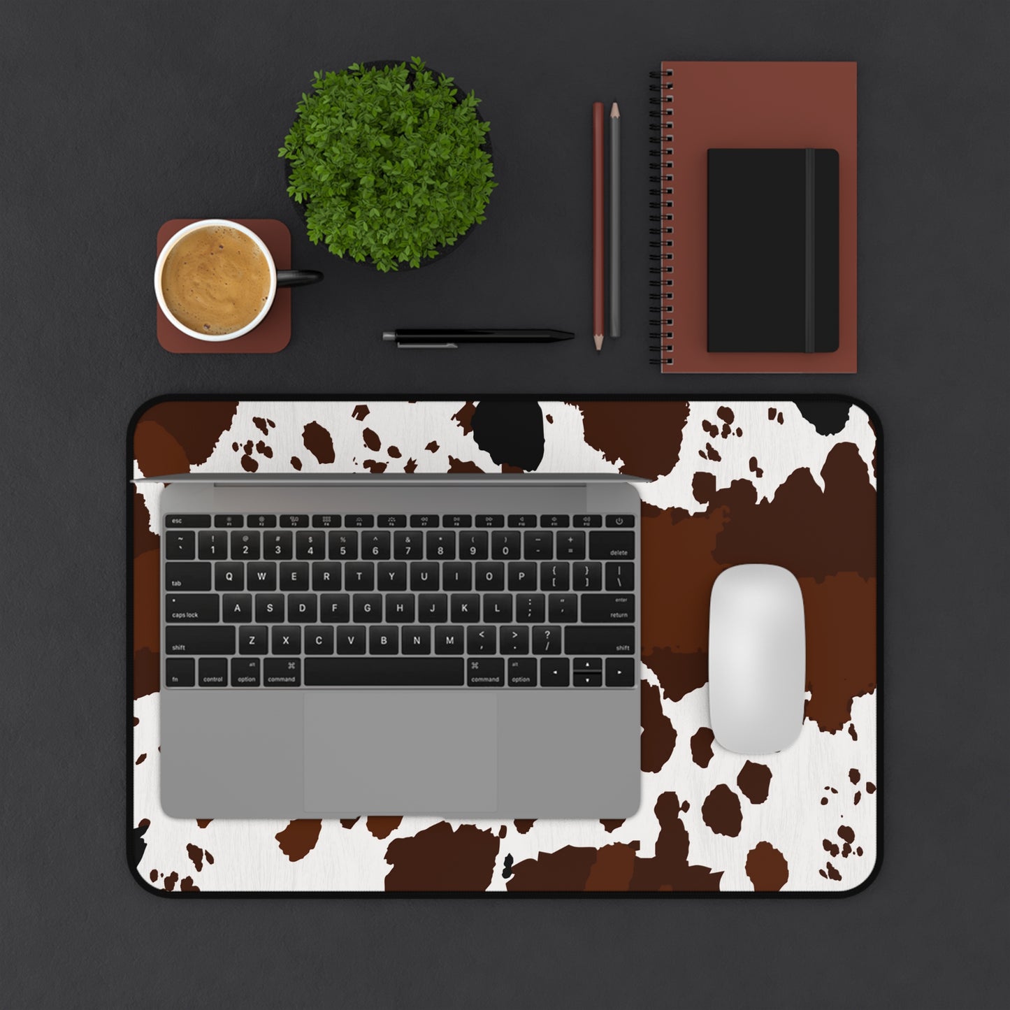 Cow hide Desk Mat