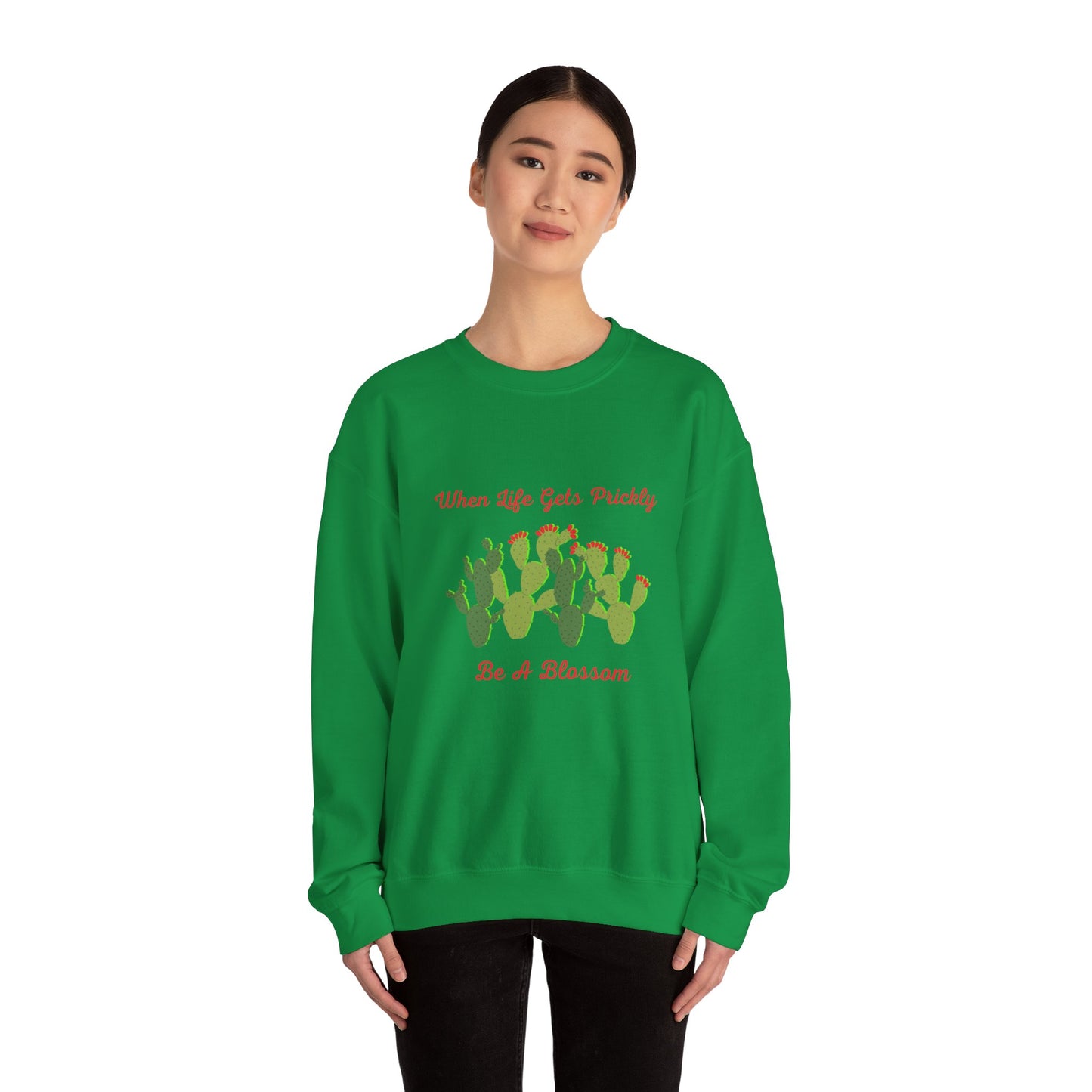 Be A Blossom Red  Unisex Heavy Blend™ Crewneck Sweatshirt