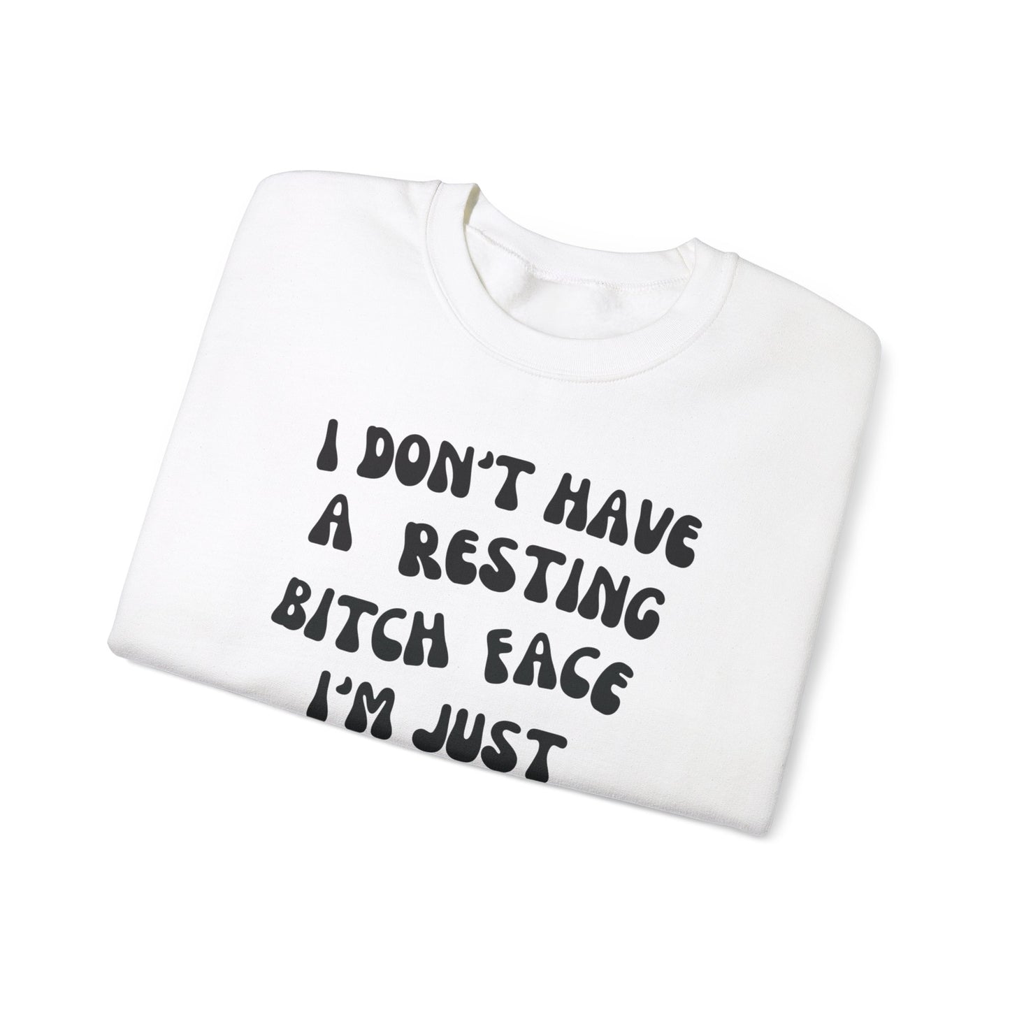 Resting Bitch Face Unisex Heavy Blend™ Crewneck Sweatshirt