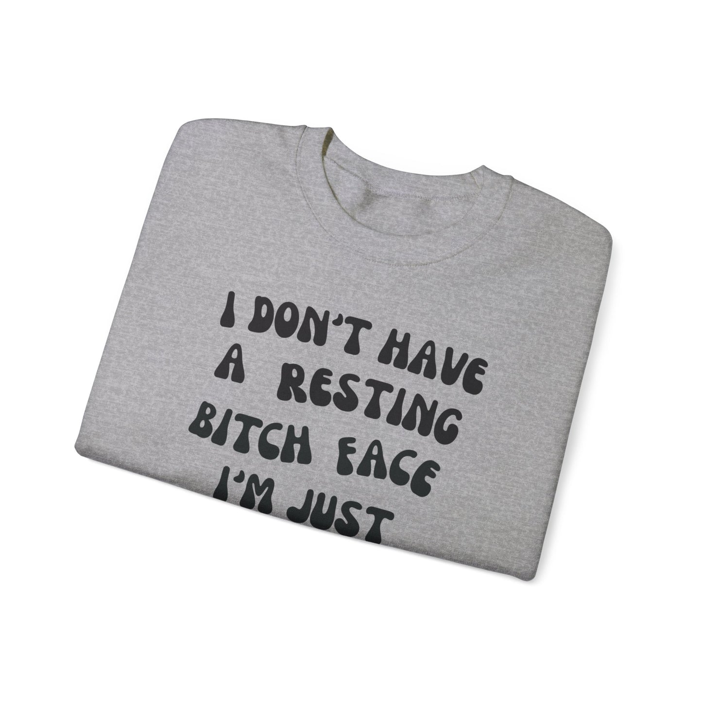 Resting Bitch Face Unisex Heavy Blend™ Crewneck Sweatshirt