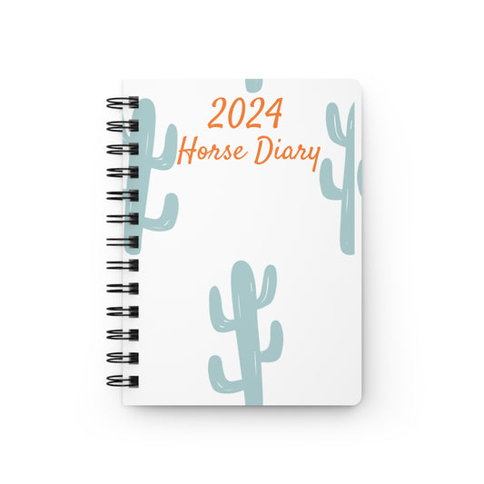 2024 Horse Diary. Spiral Bound Journal