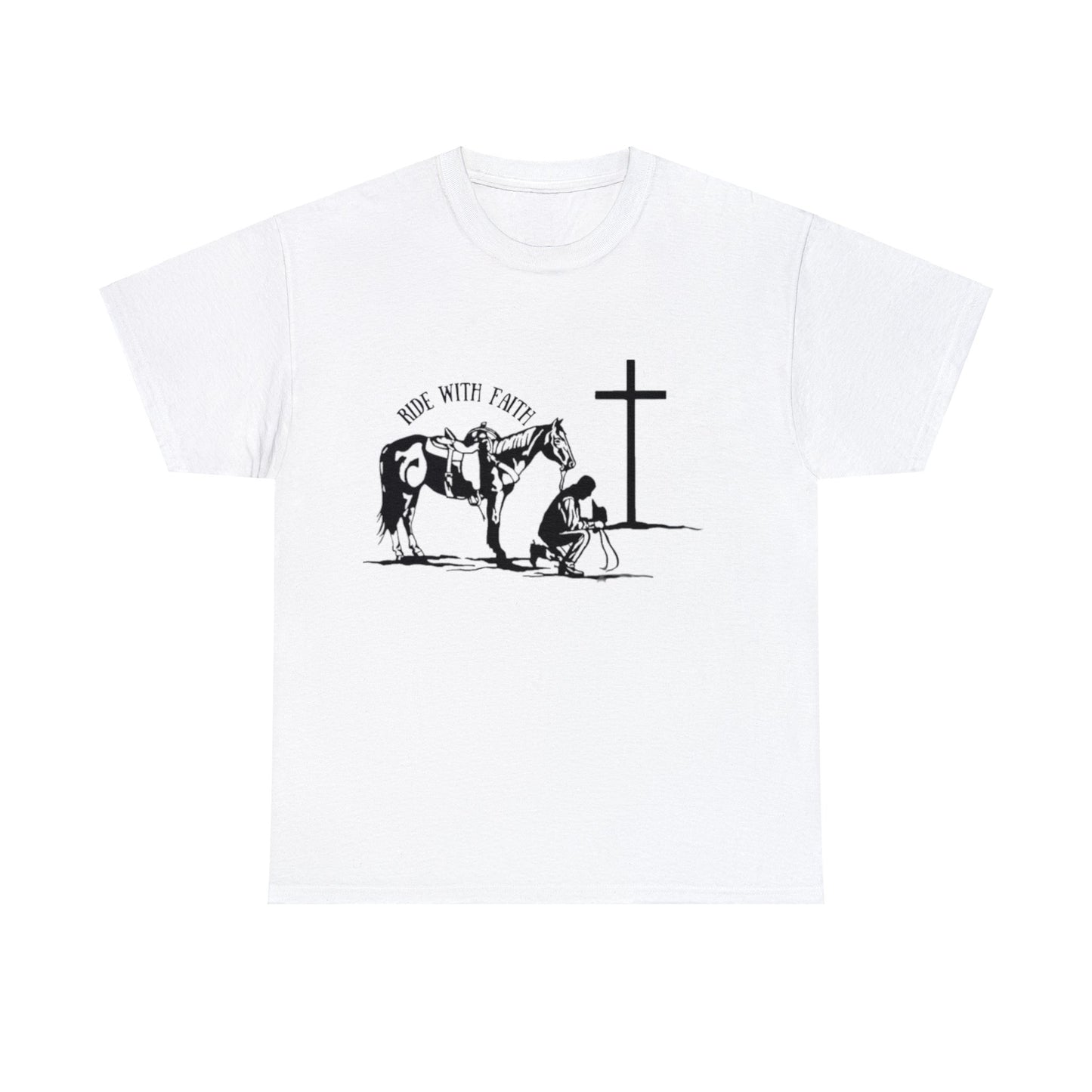 Ride With Faith  Unisex Heavy Cotton Tee