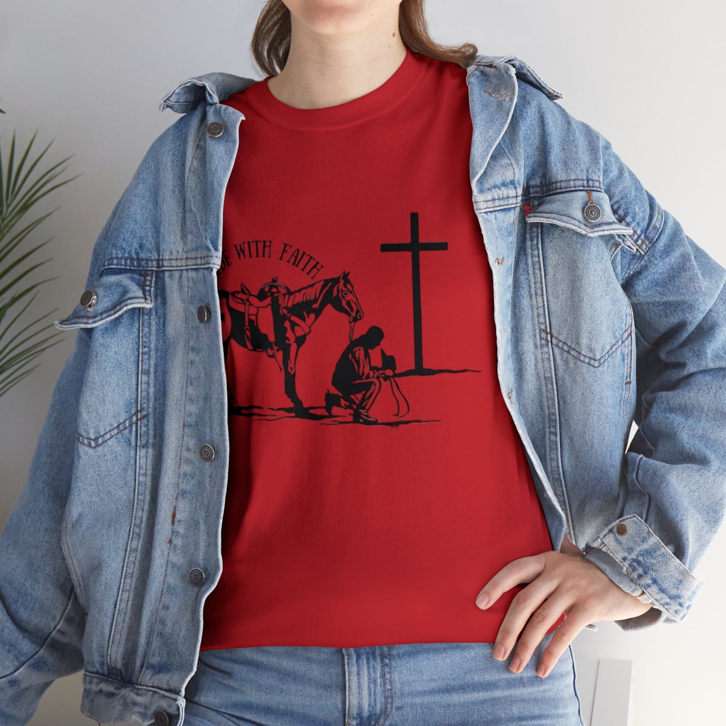 Ride With Faith  Unisex Heavy Cotton Tee