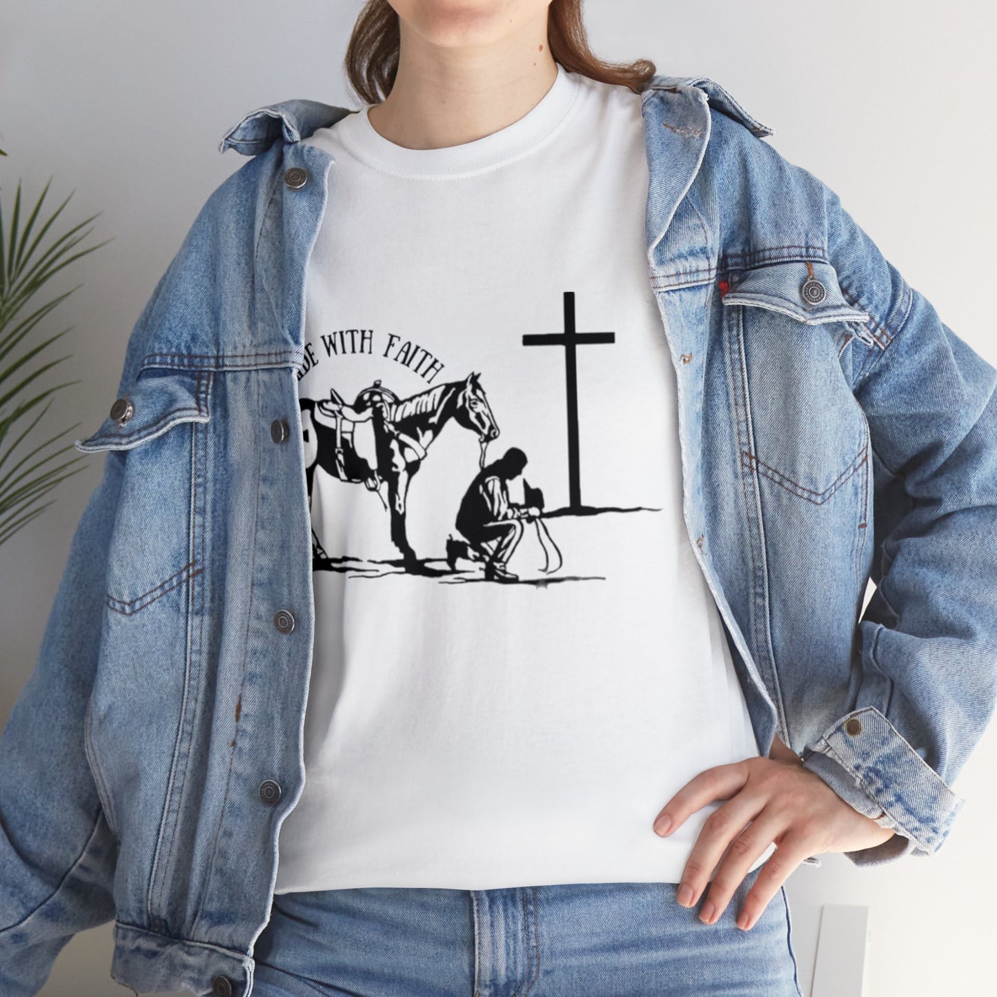 Ride With Faith  Unisex Heavy Cotton Tee