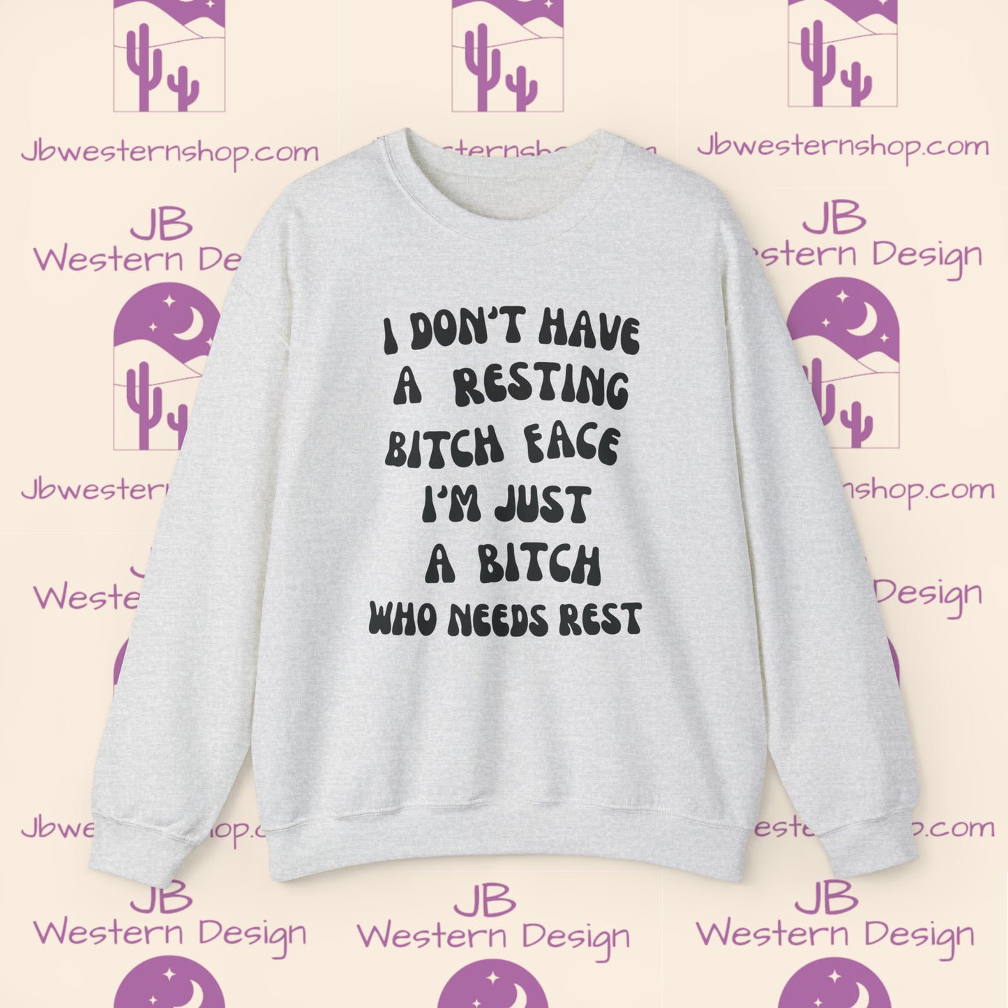 Resting Bitch Face Unisex Heavy Blend™ Crewneck Sweatshirt