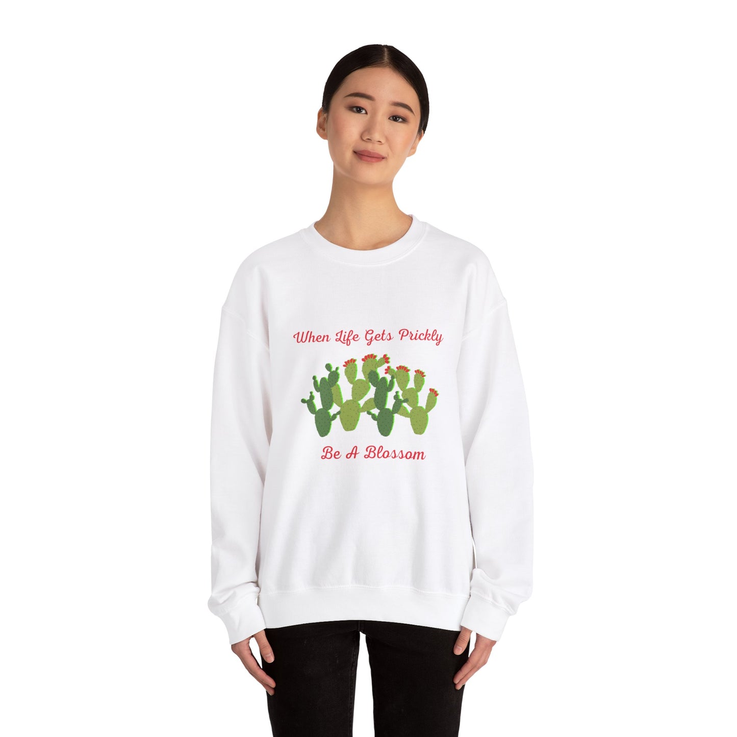 Be A Blossom Red  Unisex Heavy Blend™ Crewneck Sweatshirt