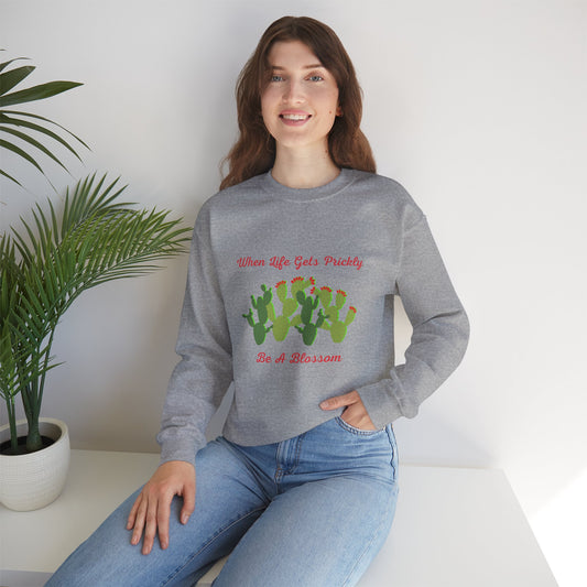 Be A Blossom Red  Unisex Heavy Blend™ Crewneck Sweatshirt