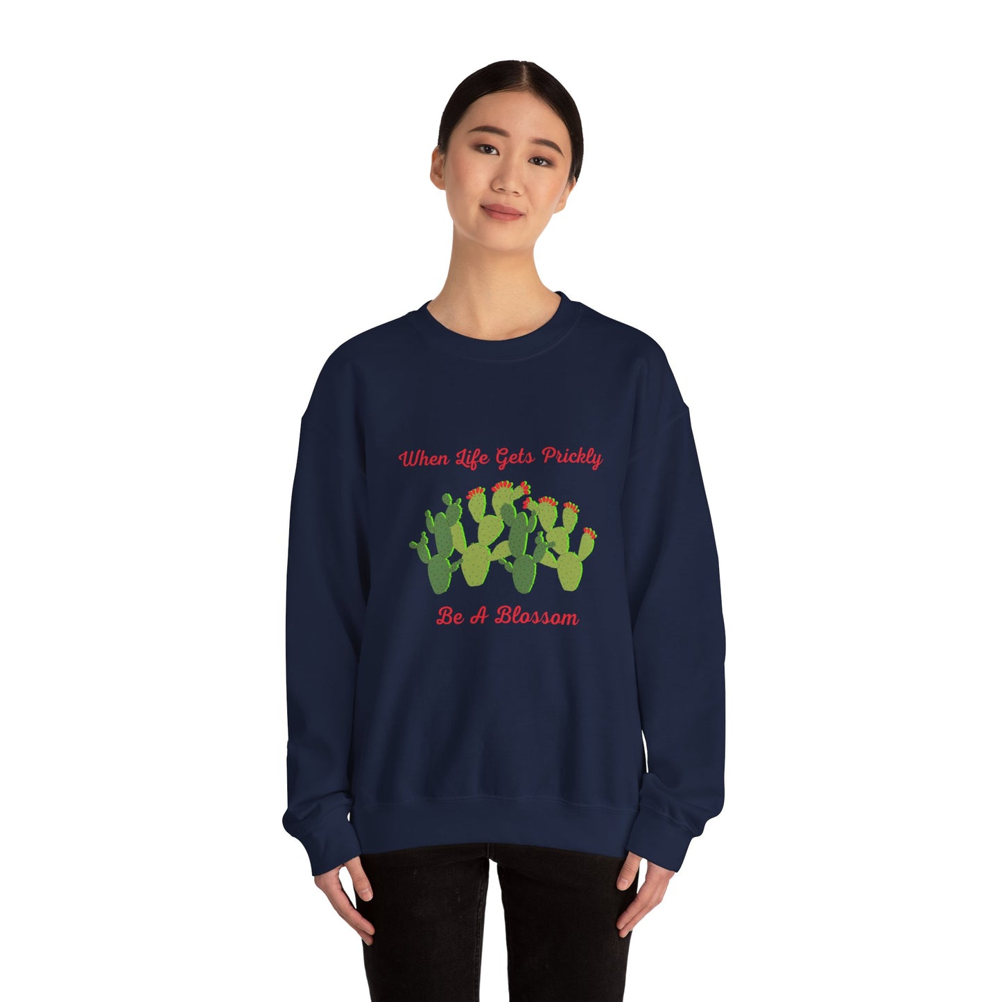 Be A Blossom Red  Unisex Heavy Blend™ Crewneck Sweatshirt