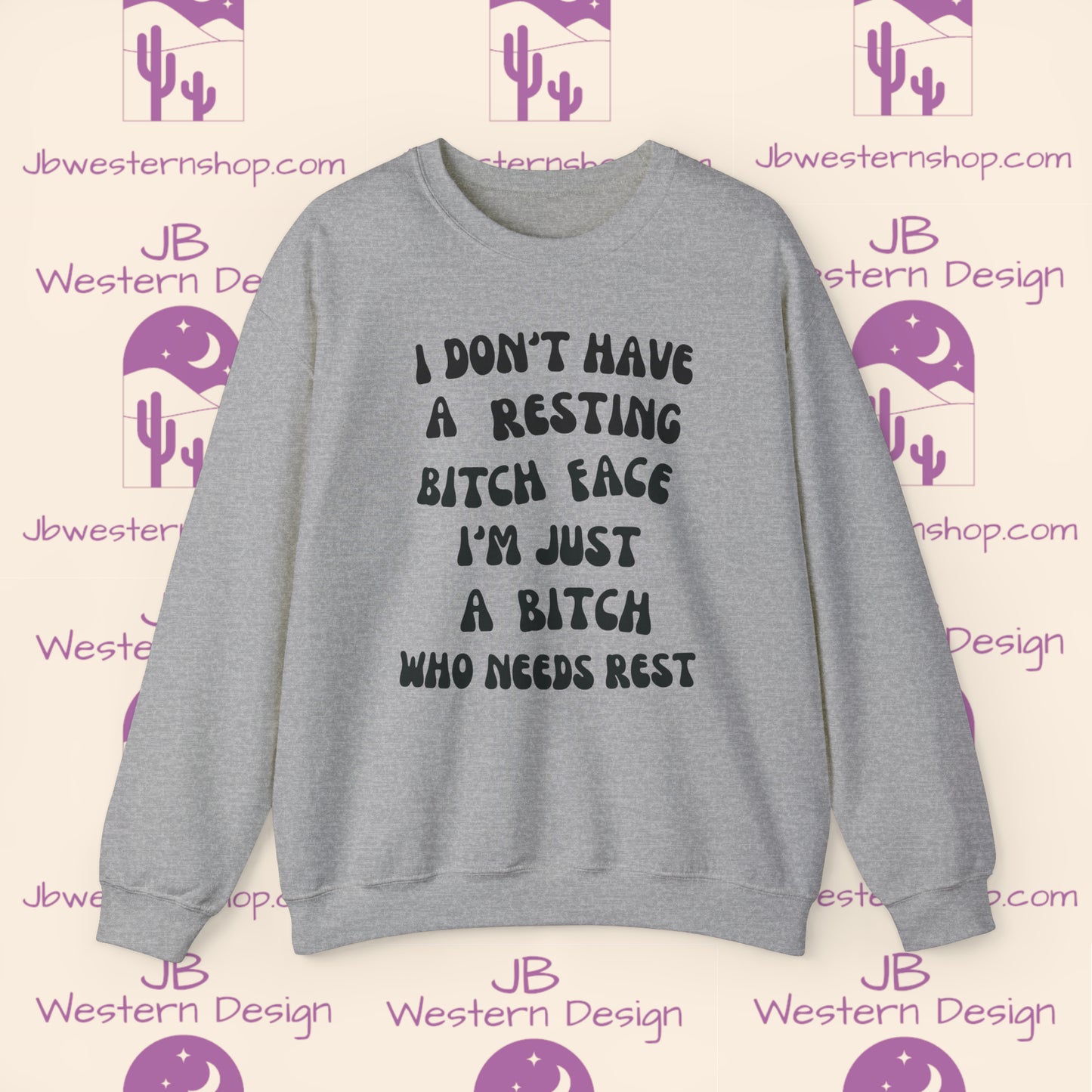 Resting Bitch Face Unisex Heavy Blend™ Crewneck Sweatshirt