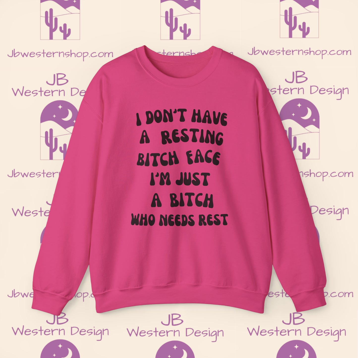 Resting Bitch Face Unisex Heavy Blend™ Crewneck Sweatshirt