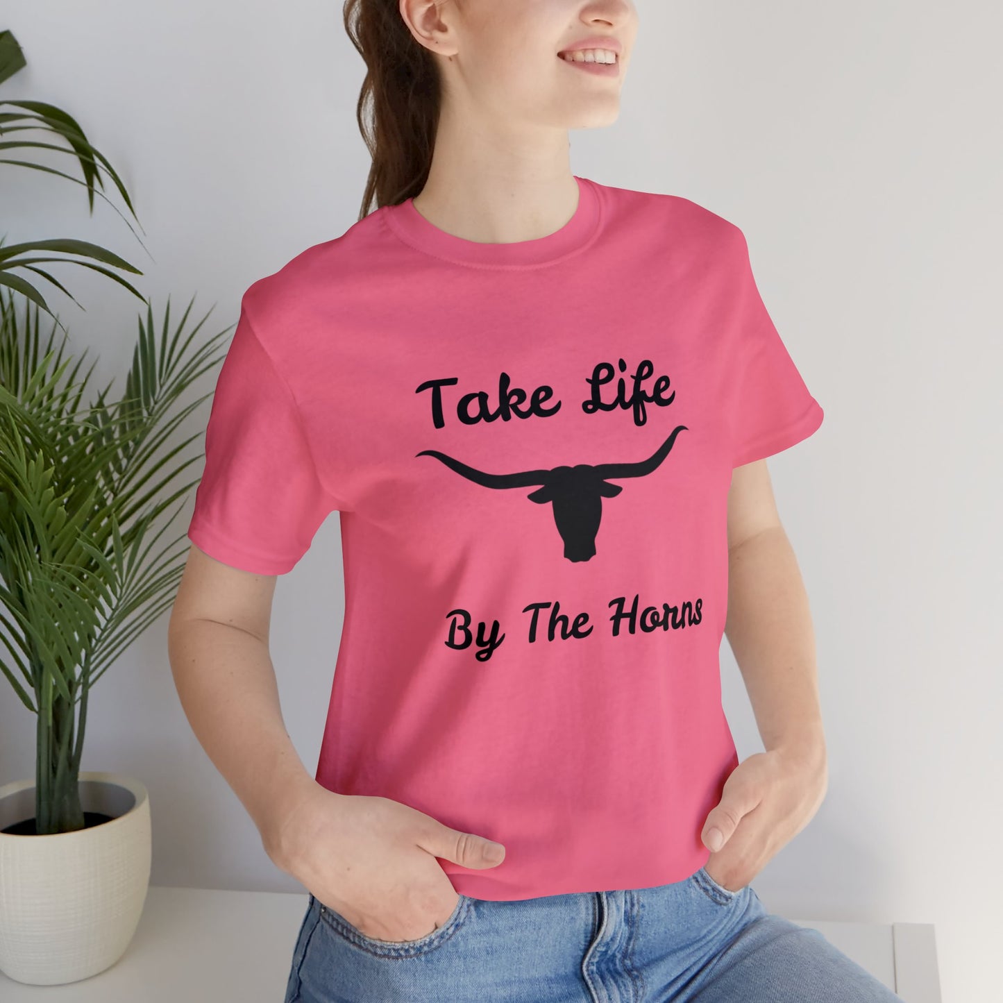 Take Life By The Horns   Unisex Jersey Short Sleeve Tee