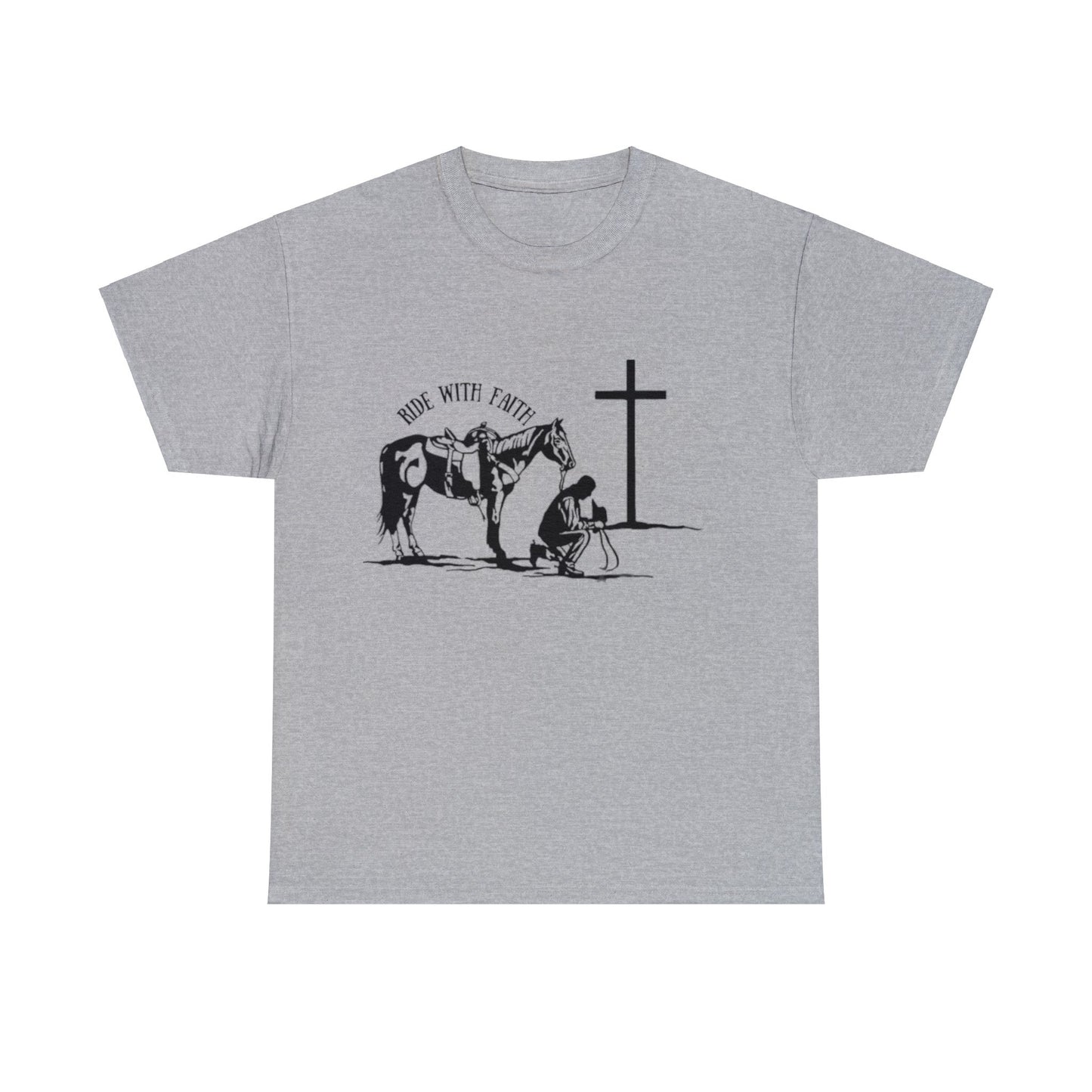 Ride With Faith  Unisex Heavy Cotton Tee