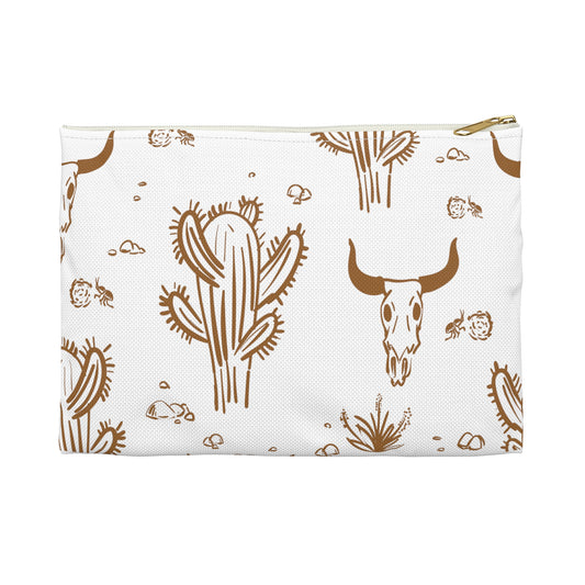 Skull and Cactus Accessory Pouch