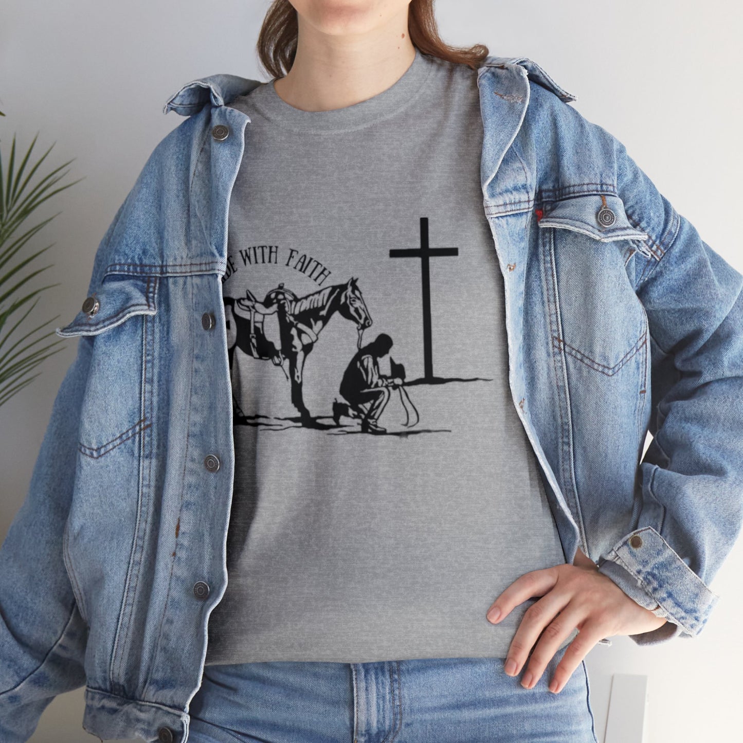 Ride With Faith  Unisex Heavy Cotton Tee