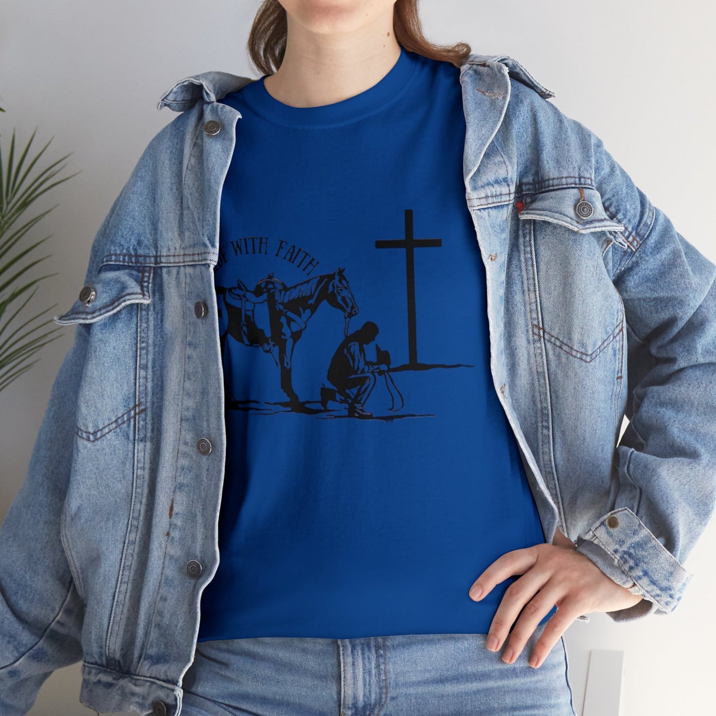 Ride With Faith  Unisex Heavy Cotton Tee