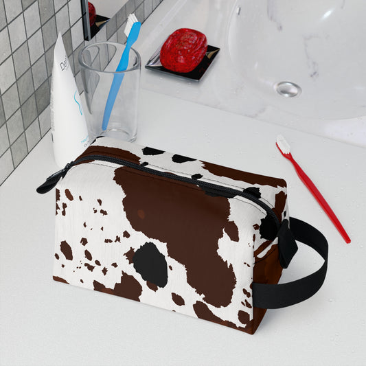 Brown cow print Toiletry Bag