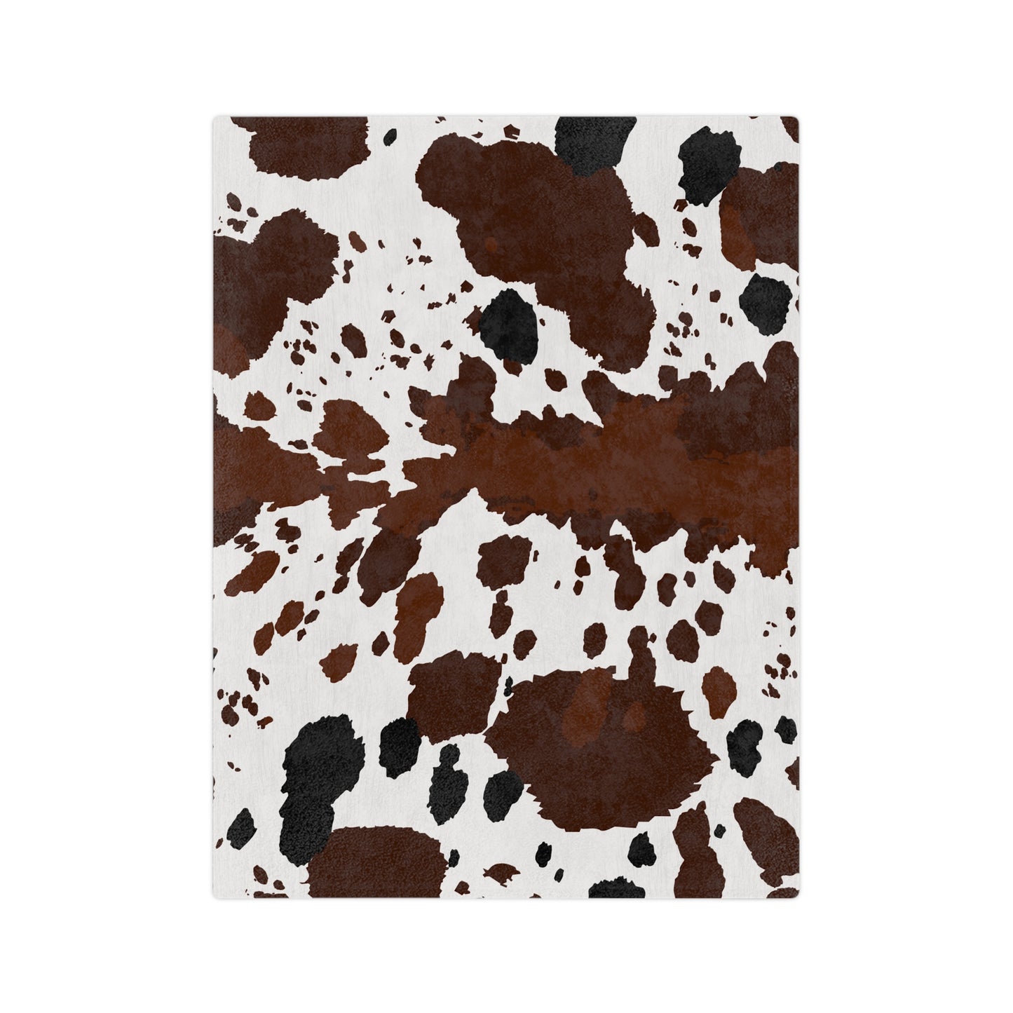 Brown cowhide Velveteen Microfiber Blanket