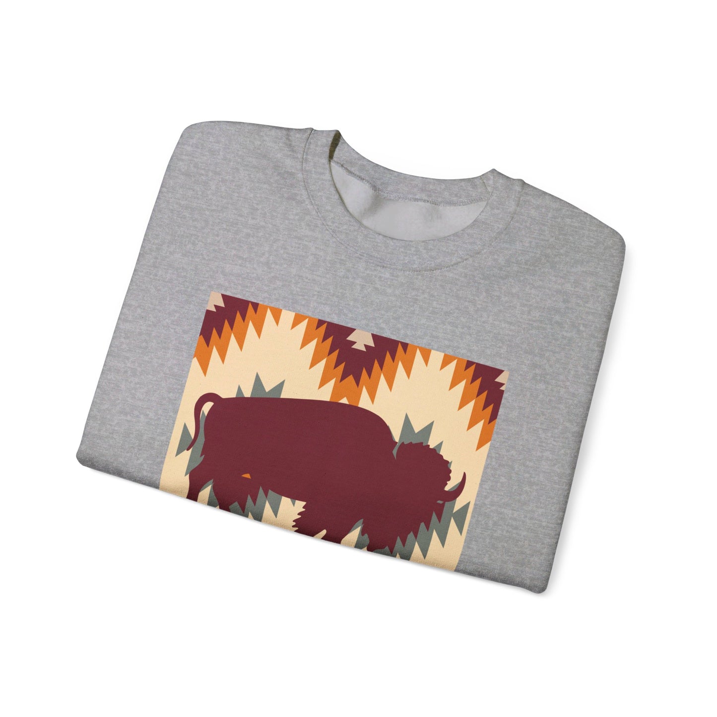 Buffalo Aztec Unisex Heavy Blend™ Crewneck Sweatshirt