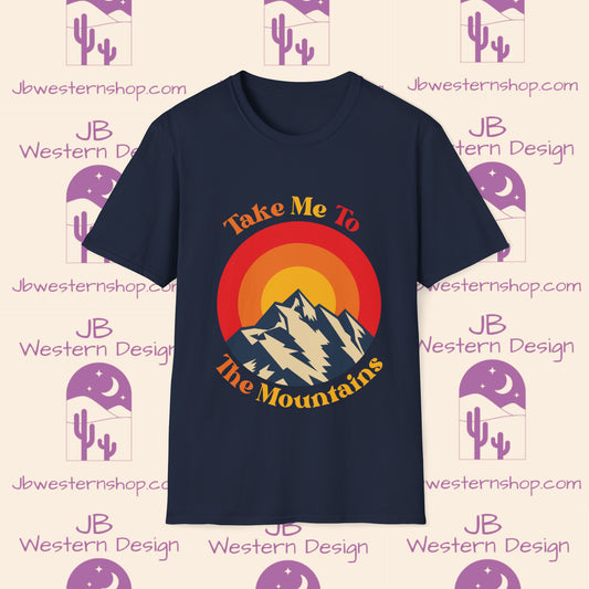 Take Me To The Mountains Unisex Softstyle T-Shirt