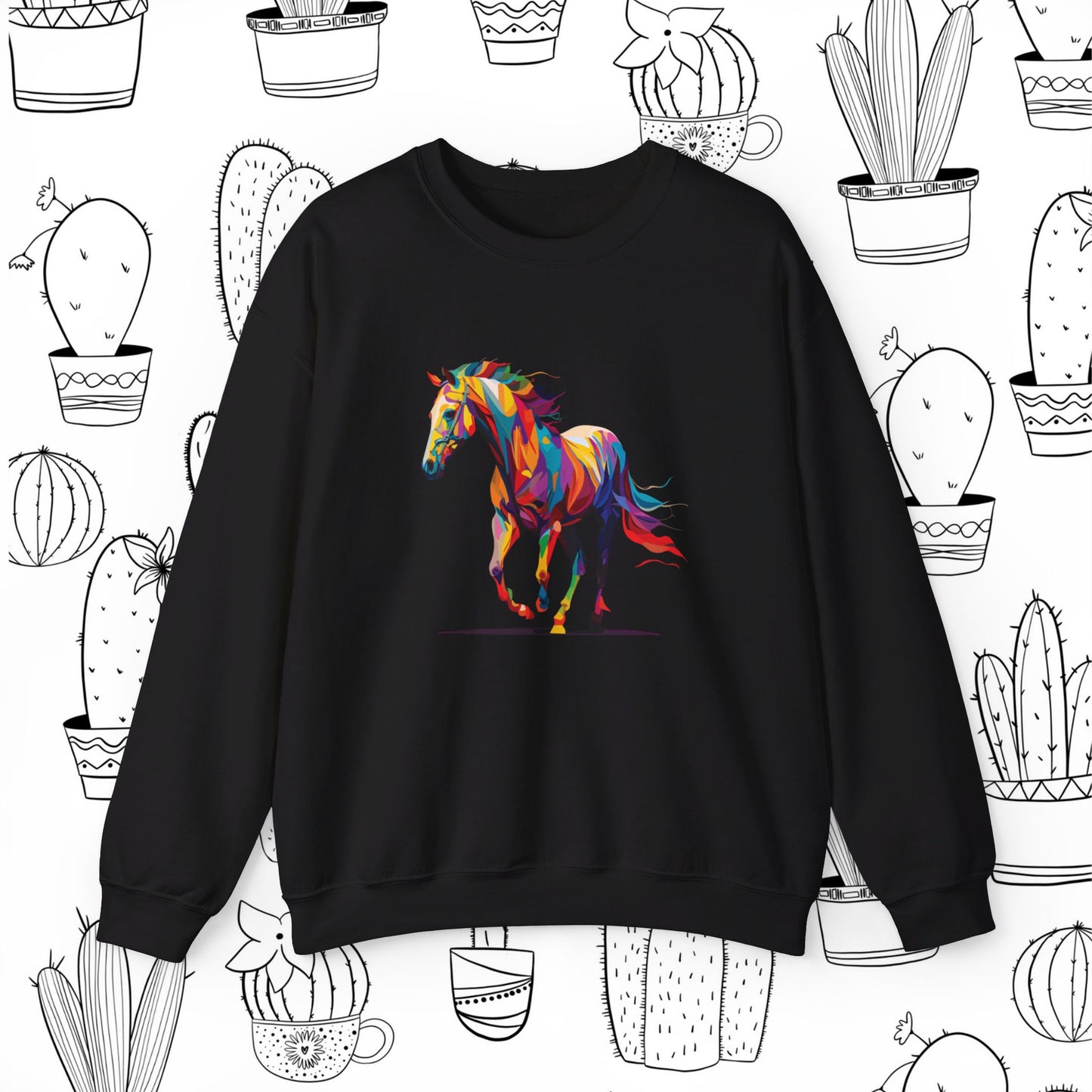 Neon Horse Crewneck Sweatshirt