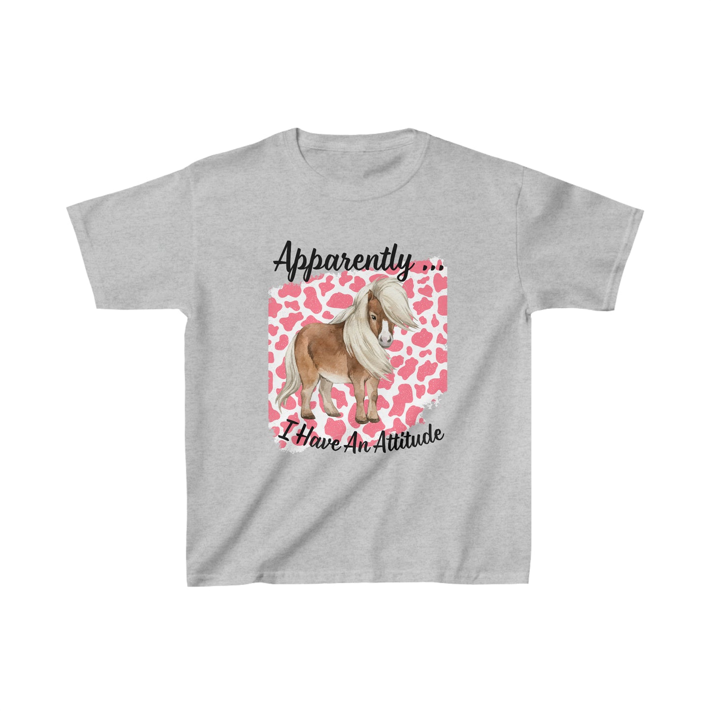 Apparently I Have An Attitude pony Kids Heavy Cotton™ Tee