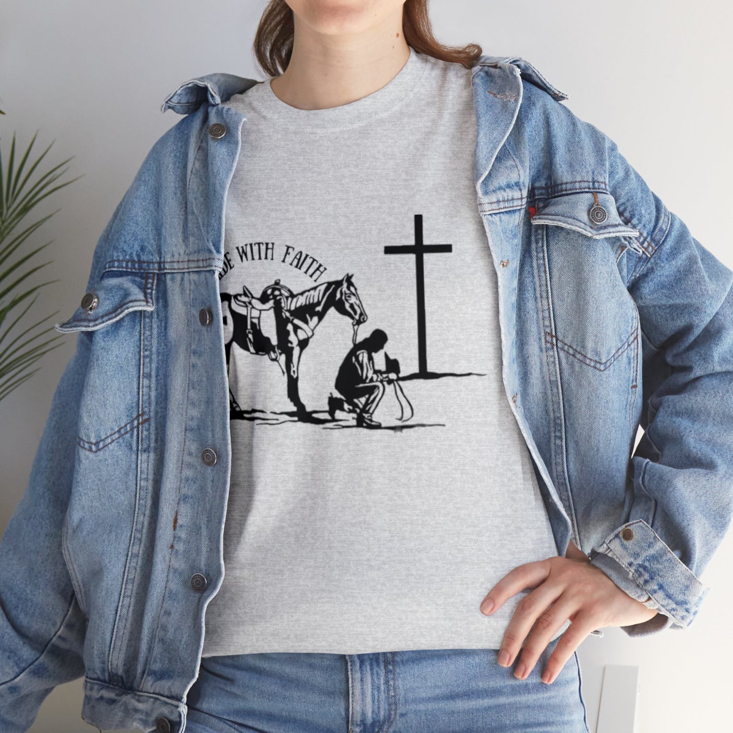 Ride With Faith  Unisex Heavy Cotton Tee