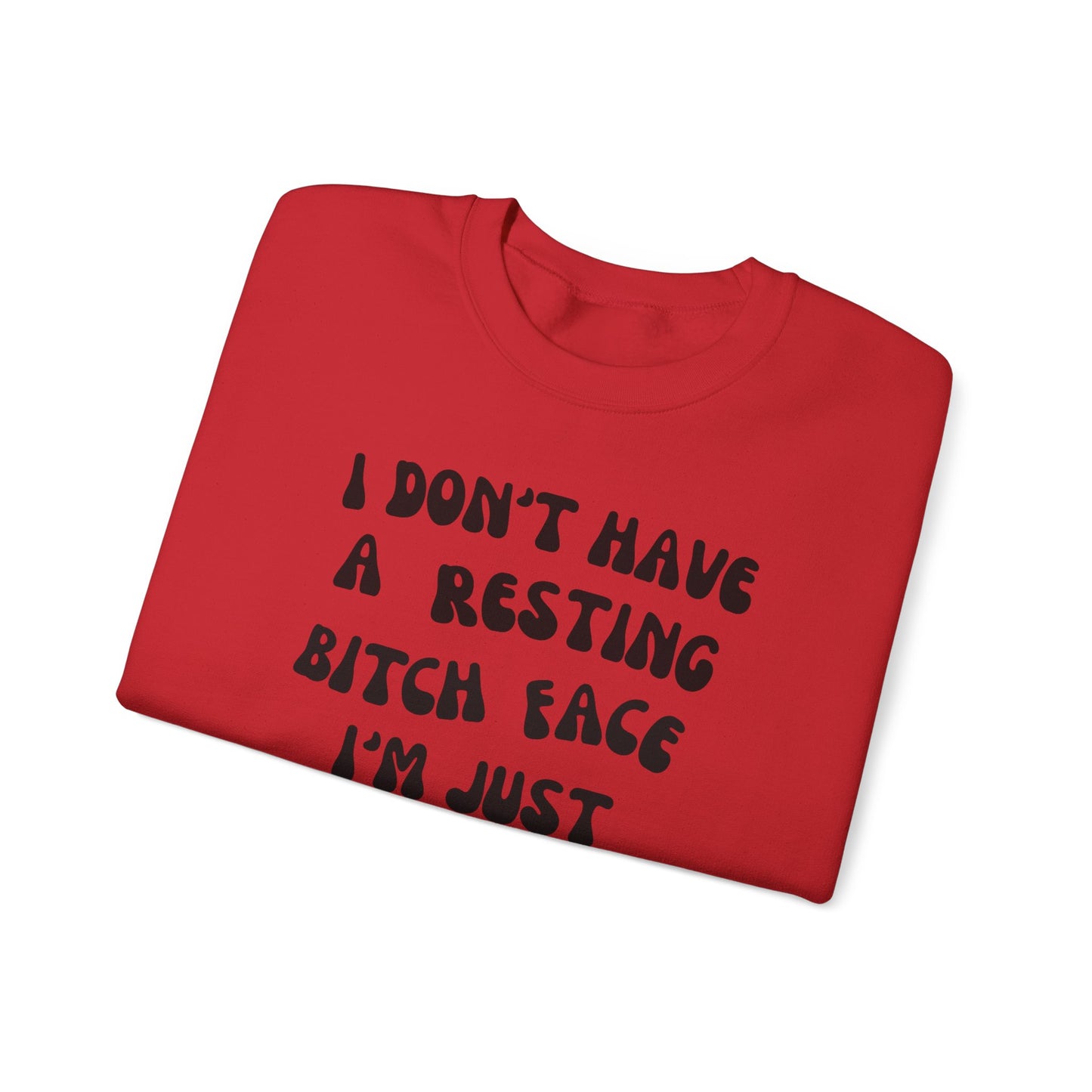 Resting Bitch Face Unisex Heavy Blend™ Crewneck Sweatshirt