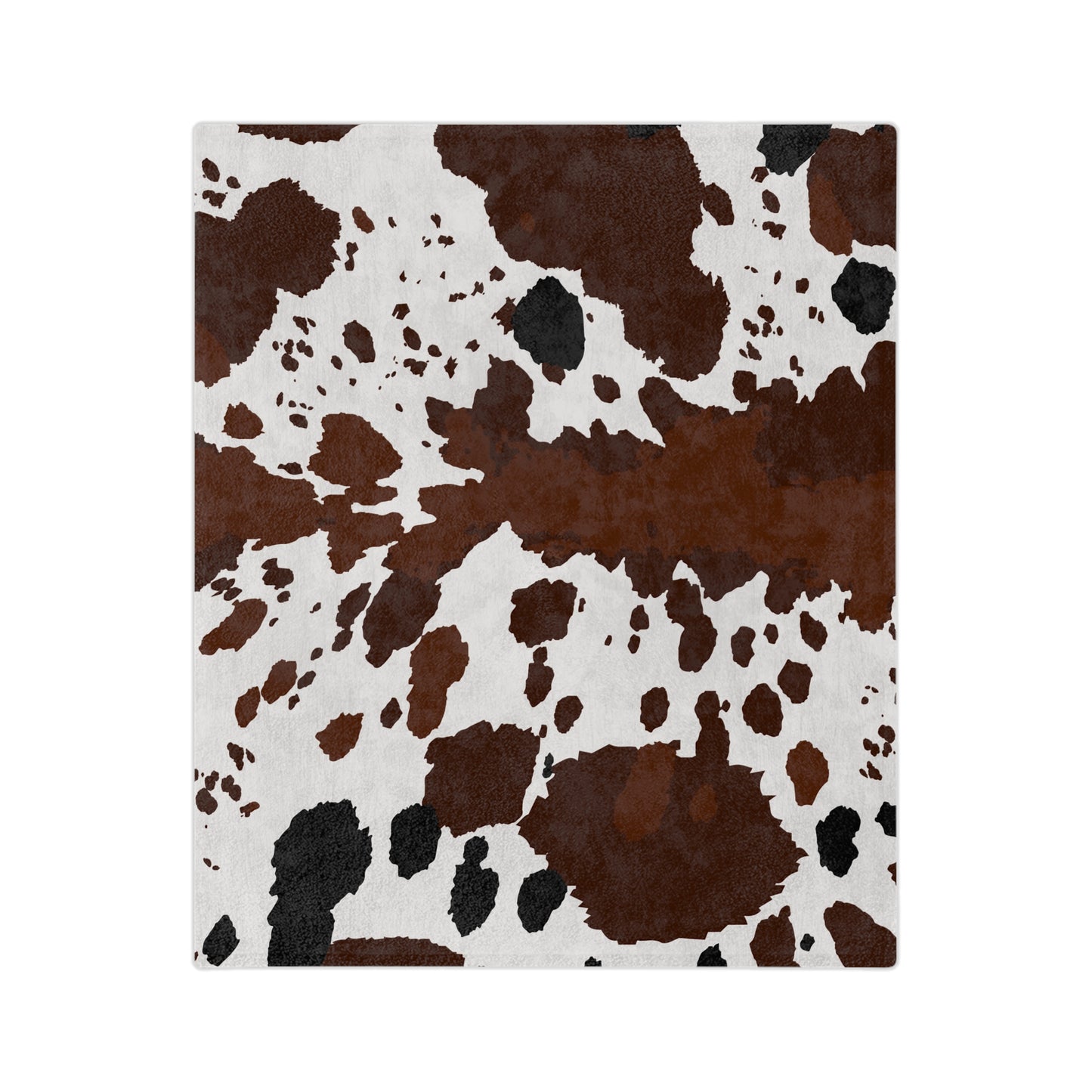 Brown cowhide Velveteen Microfiber Blanket