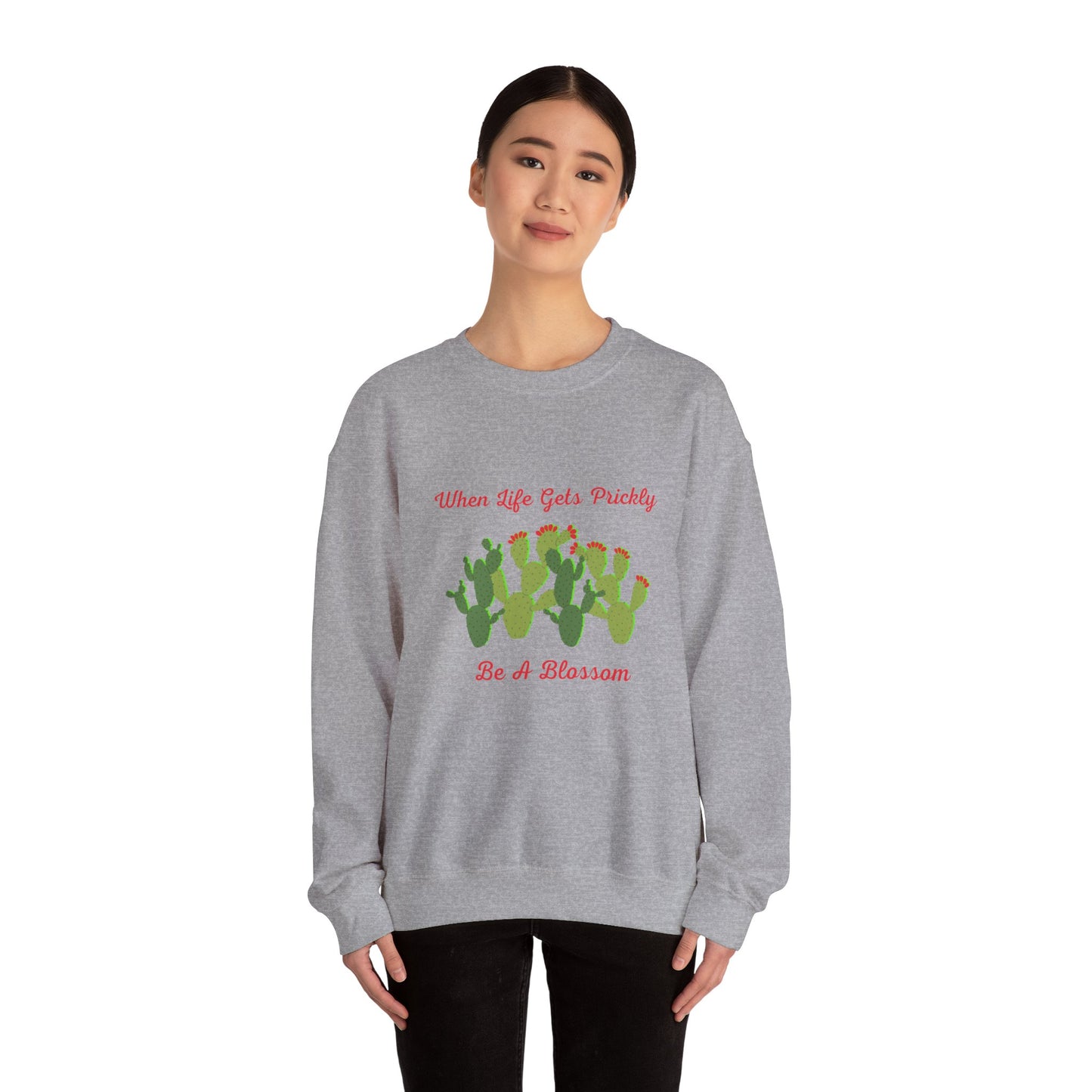 Be A Blossom Red  Unisex Heavy Blend™ Crewneck Sweatshirt