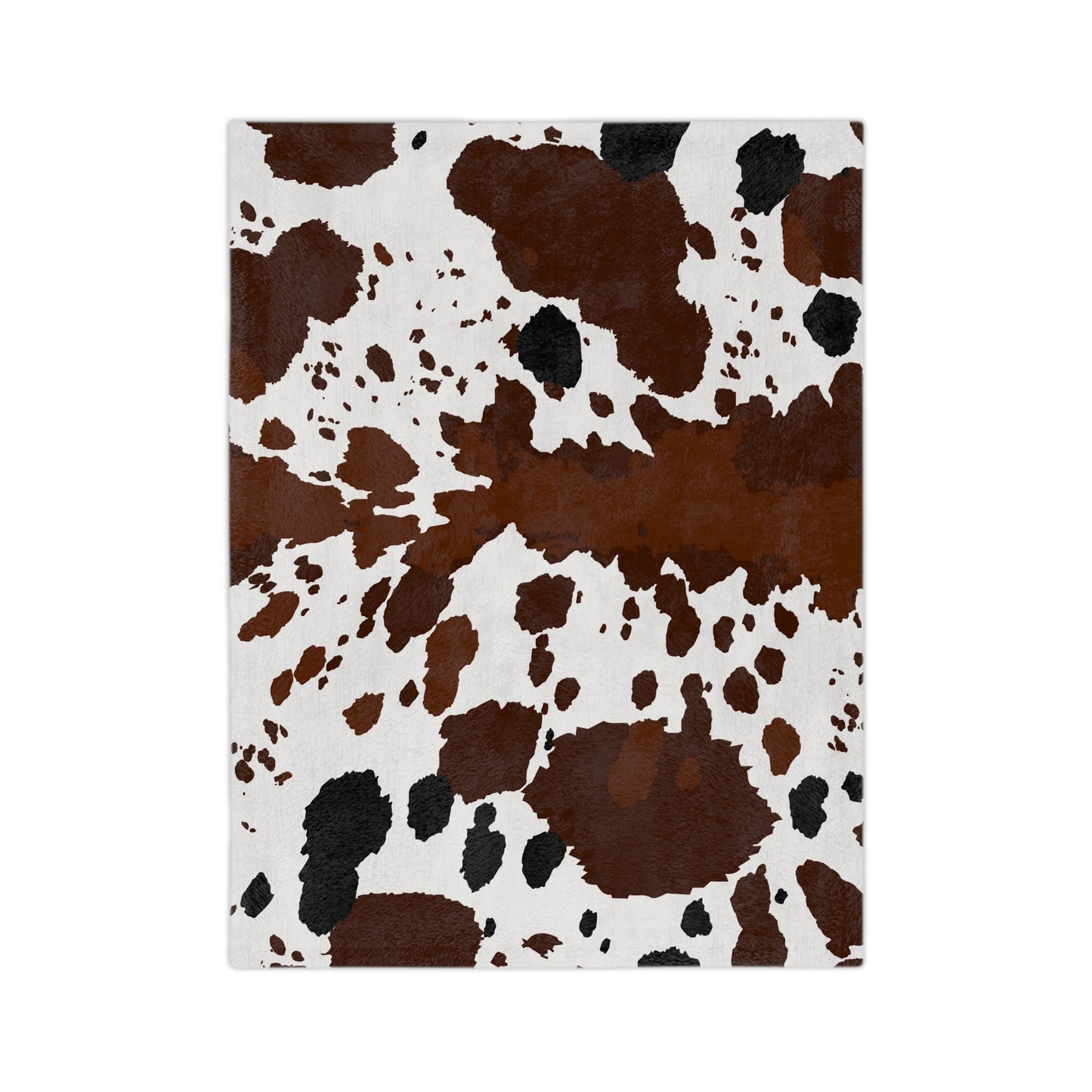 Brown cowhide Velveteen Microfiber Blanket