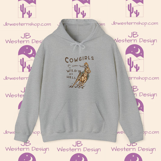 Cowgirls Wild As Hell Unisex Heavy Blend™ Hooded Sweatshirt