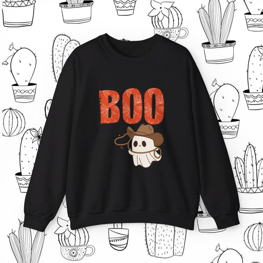 Boo with Cowboy ghost Crewneck Sweatshirt